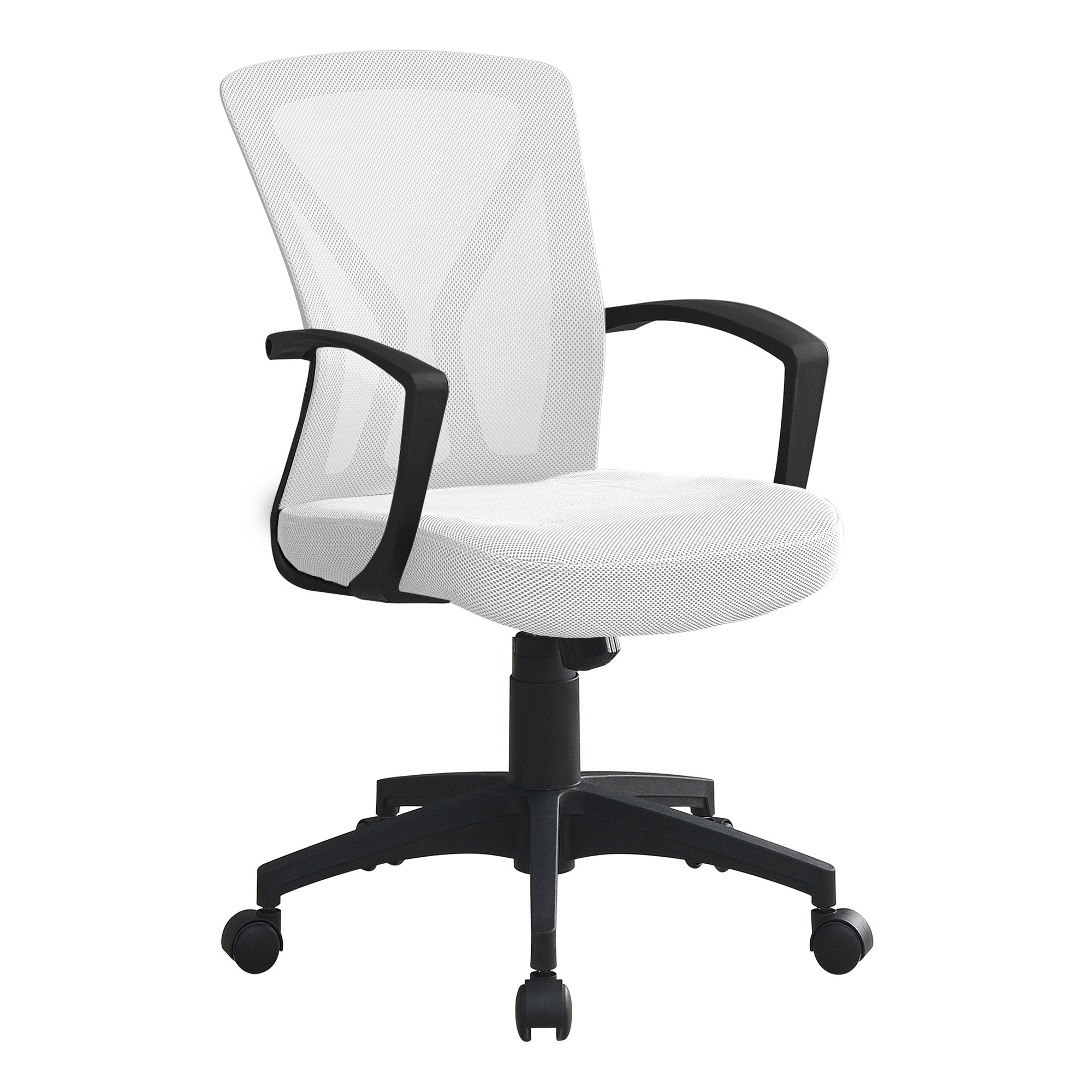 OFFICE CHAIR - BLACK / BLACK BASE ON CASTORS