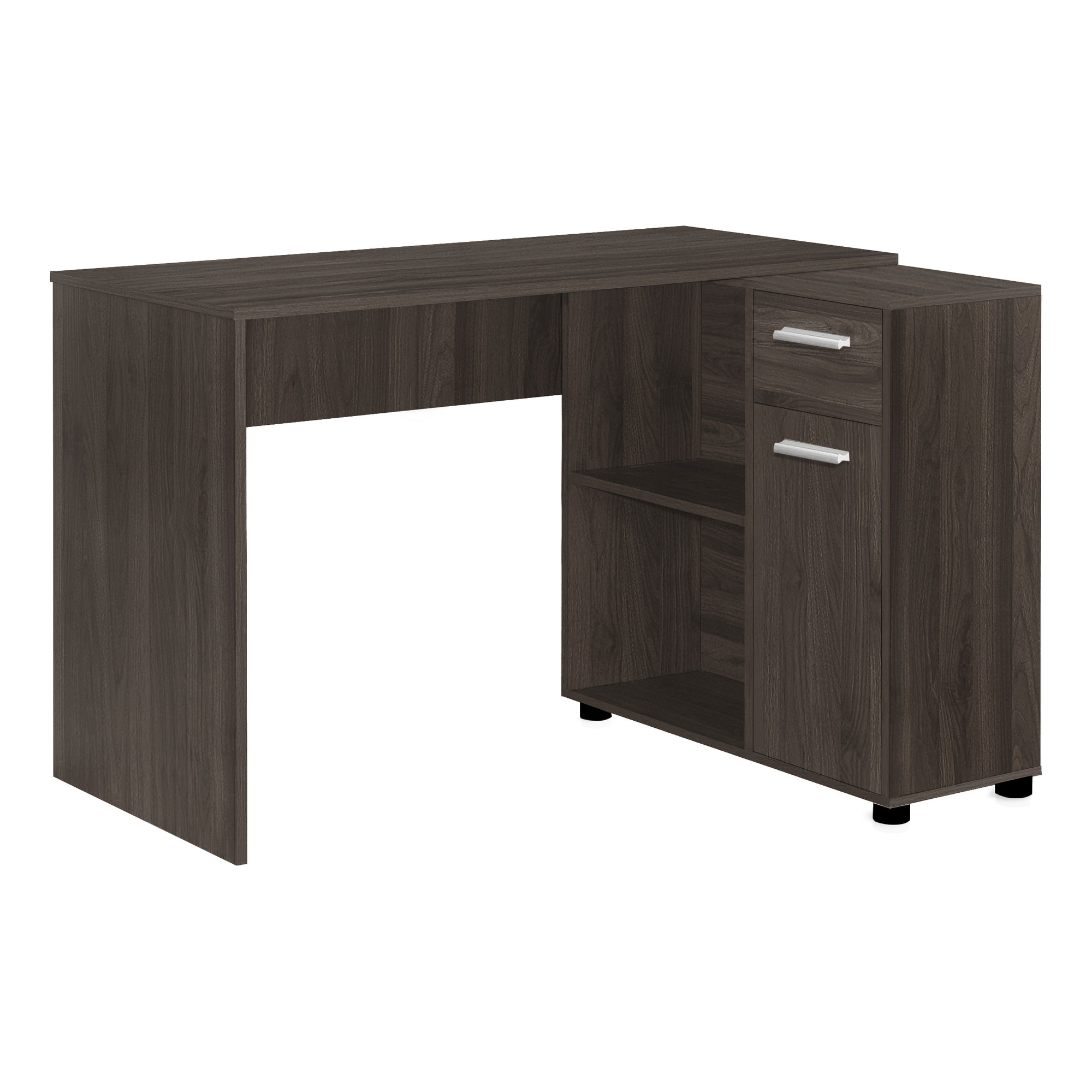 COMPUTER DESK - 46"L / INDUSTRIAL GREY / STORAGE CABINET