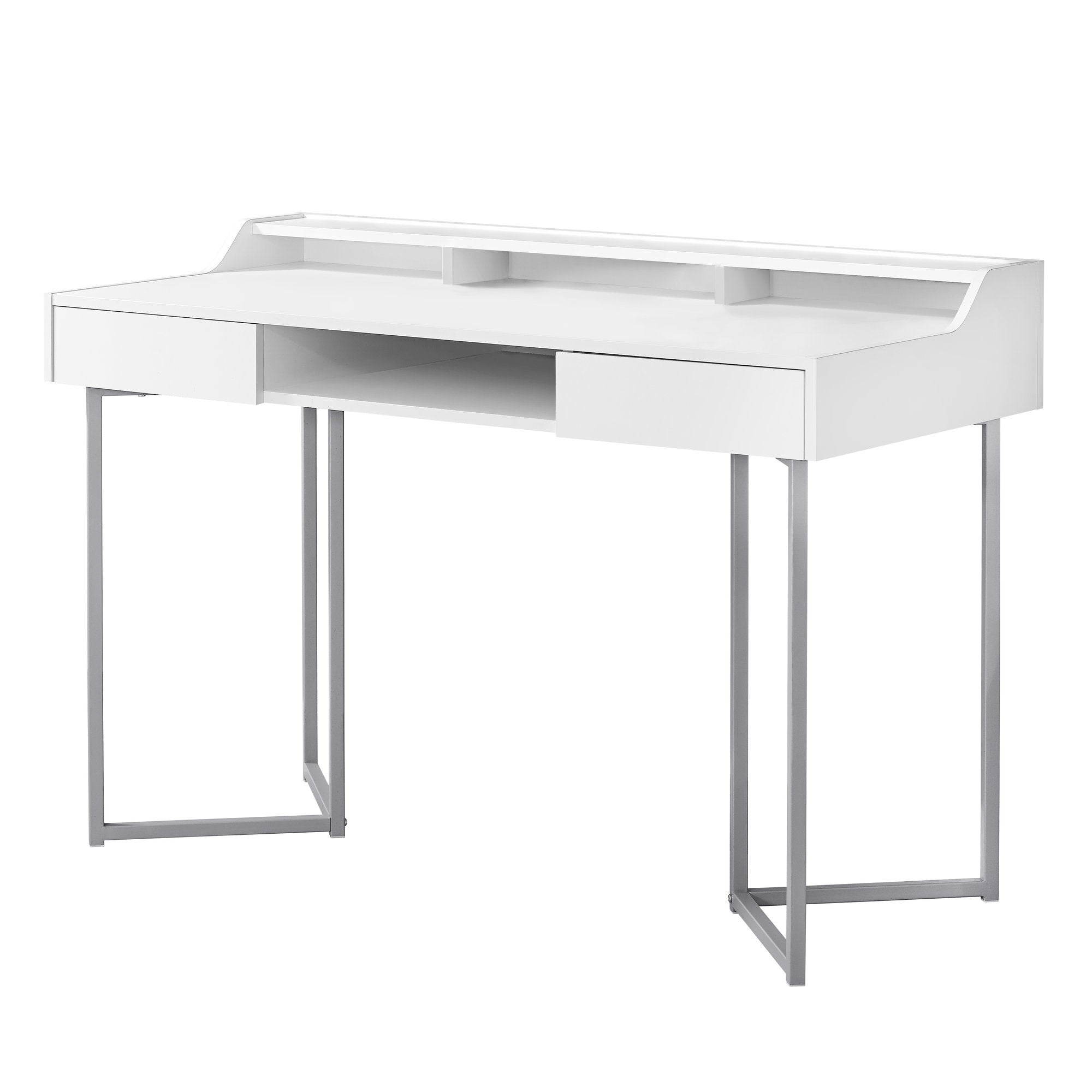 COMPUTER DESK - 48"L / DARK TAUPE / BLACK METAL