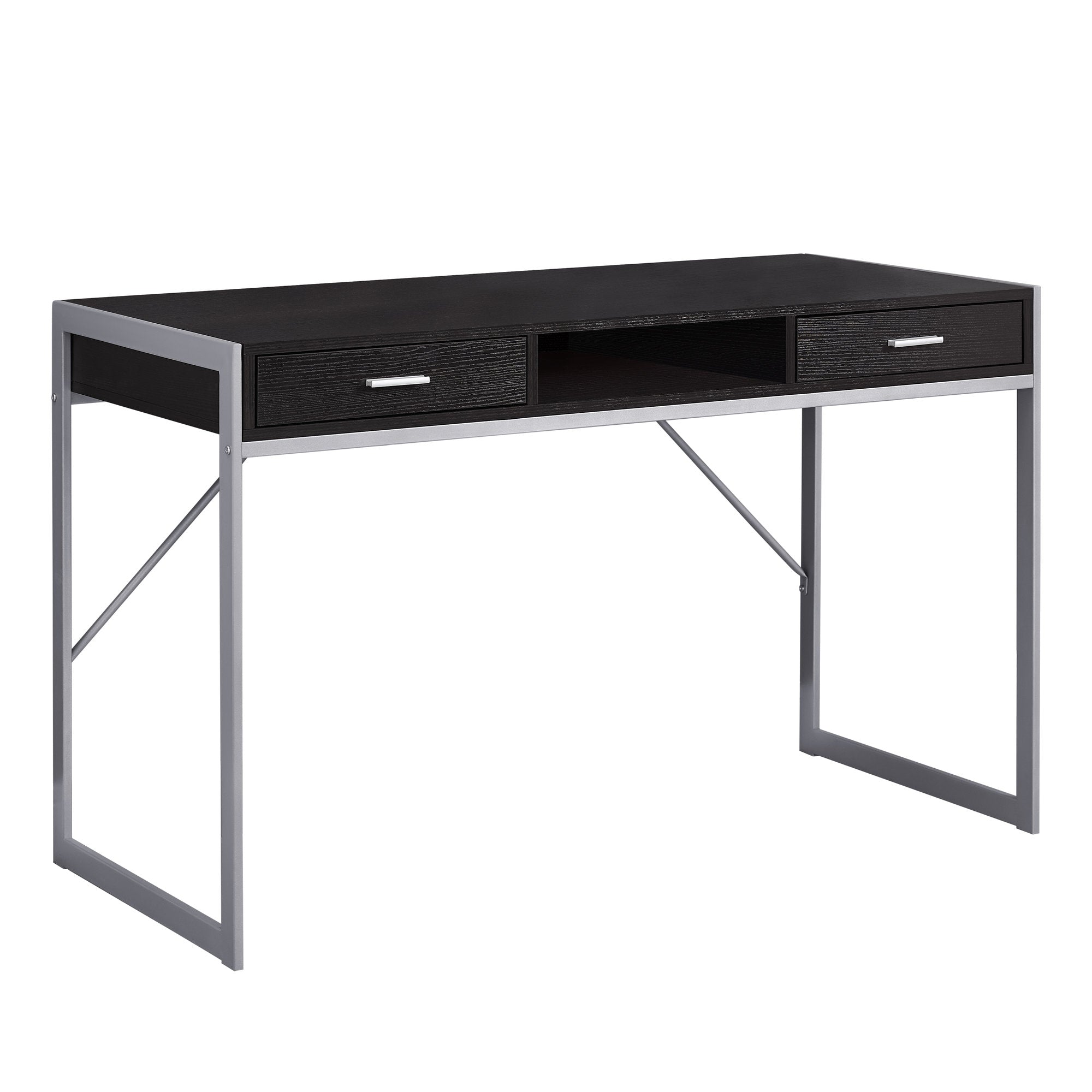 COMPUTER DESK - 48"L / WHITE / SILVER METAL