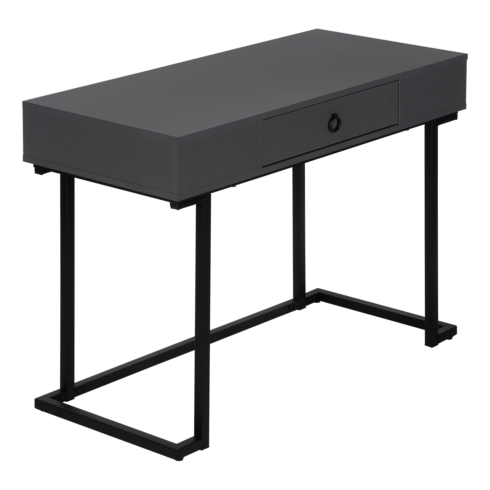 COMPUTER DESK - 42"L / WHITE / BLACK METAL