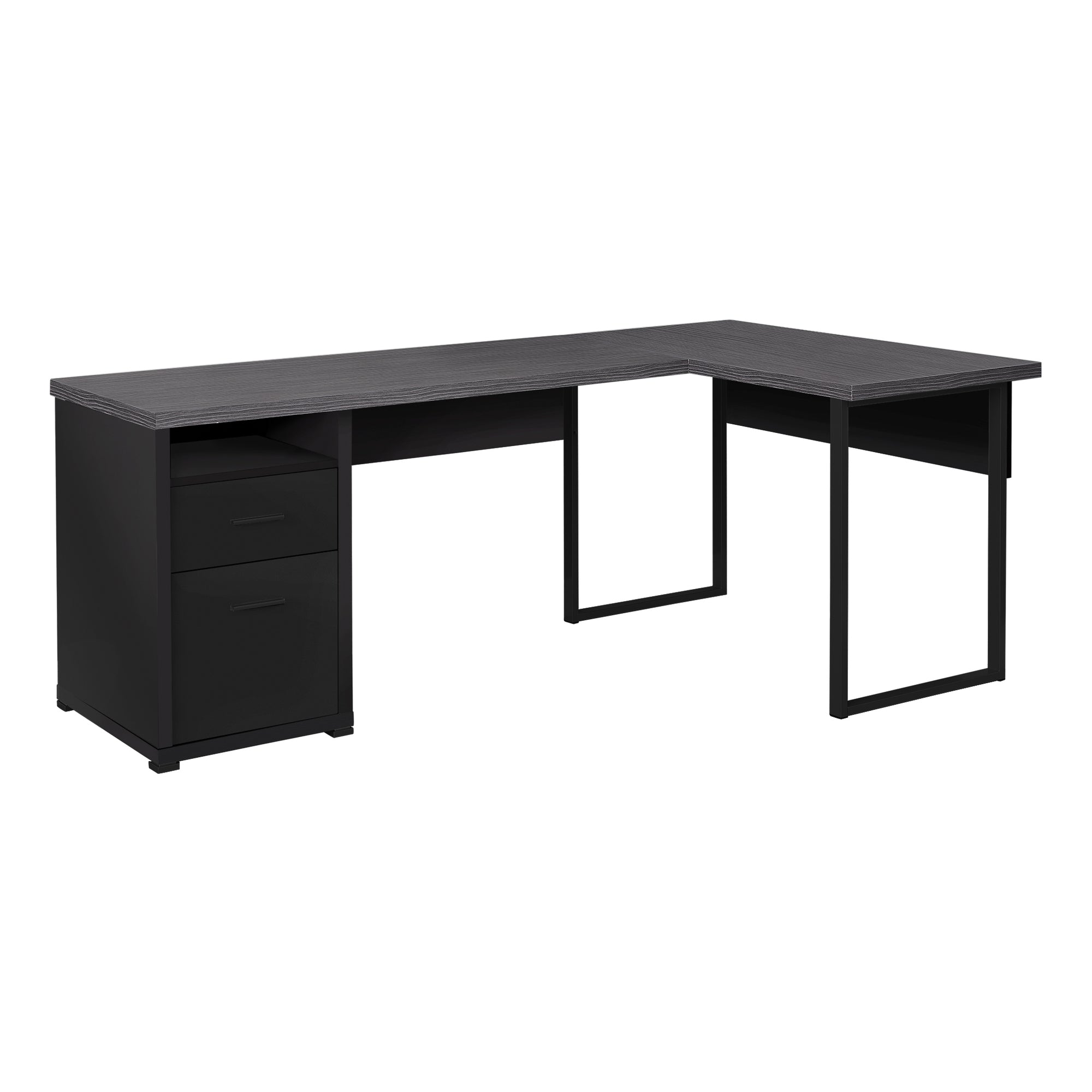 COMPUTER DESK - 42"L / BLACK / BLACK METAL