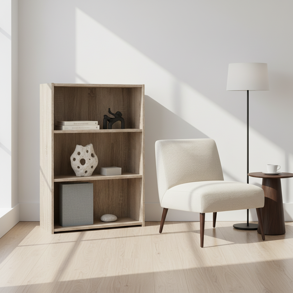 BOOKCASE - 36"H / CHERRY WITH 3 SHELVES