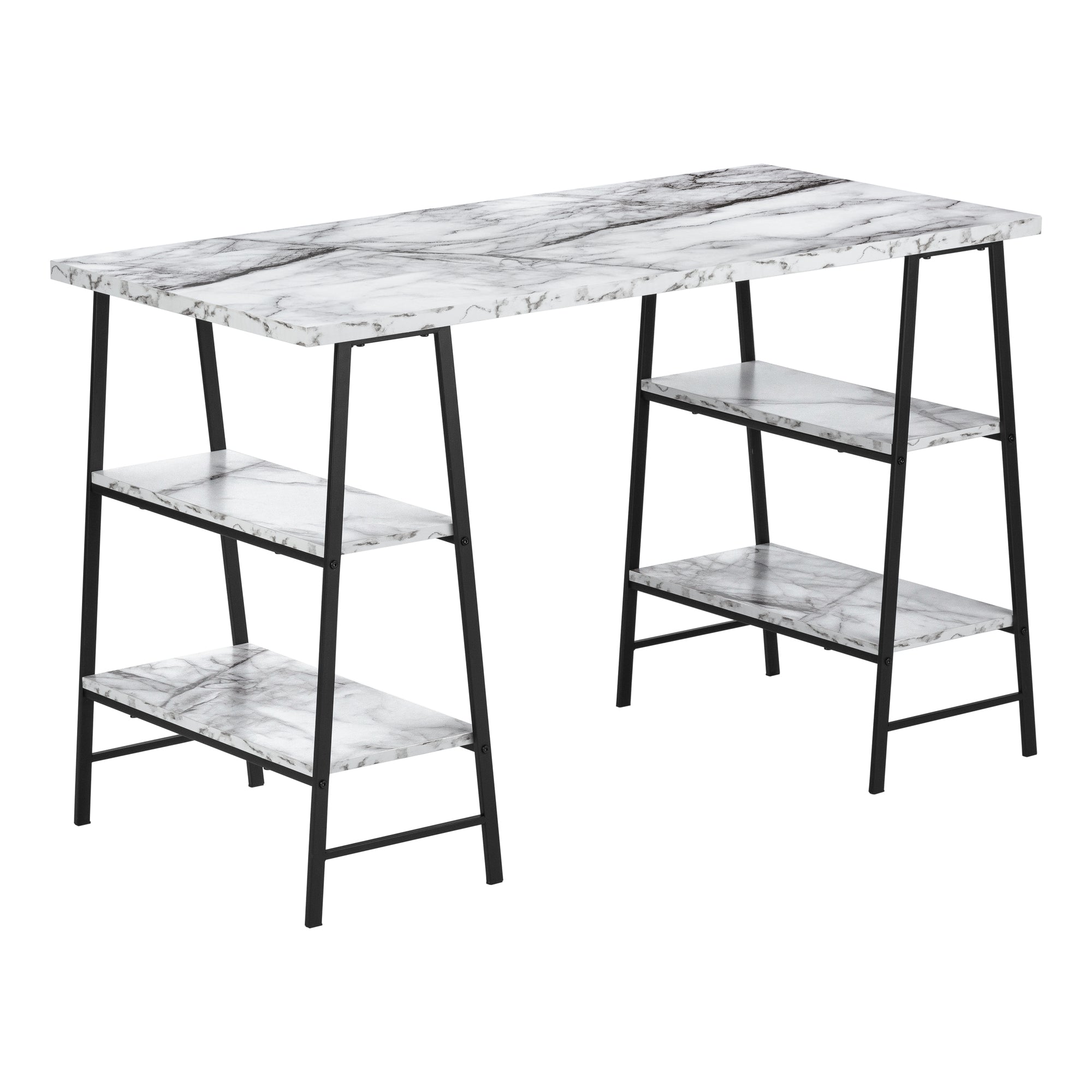COMPUTER DESK - 48"L / WHITE / WHITE METAL