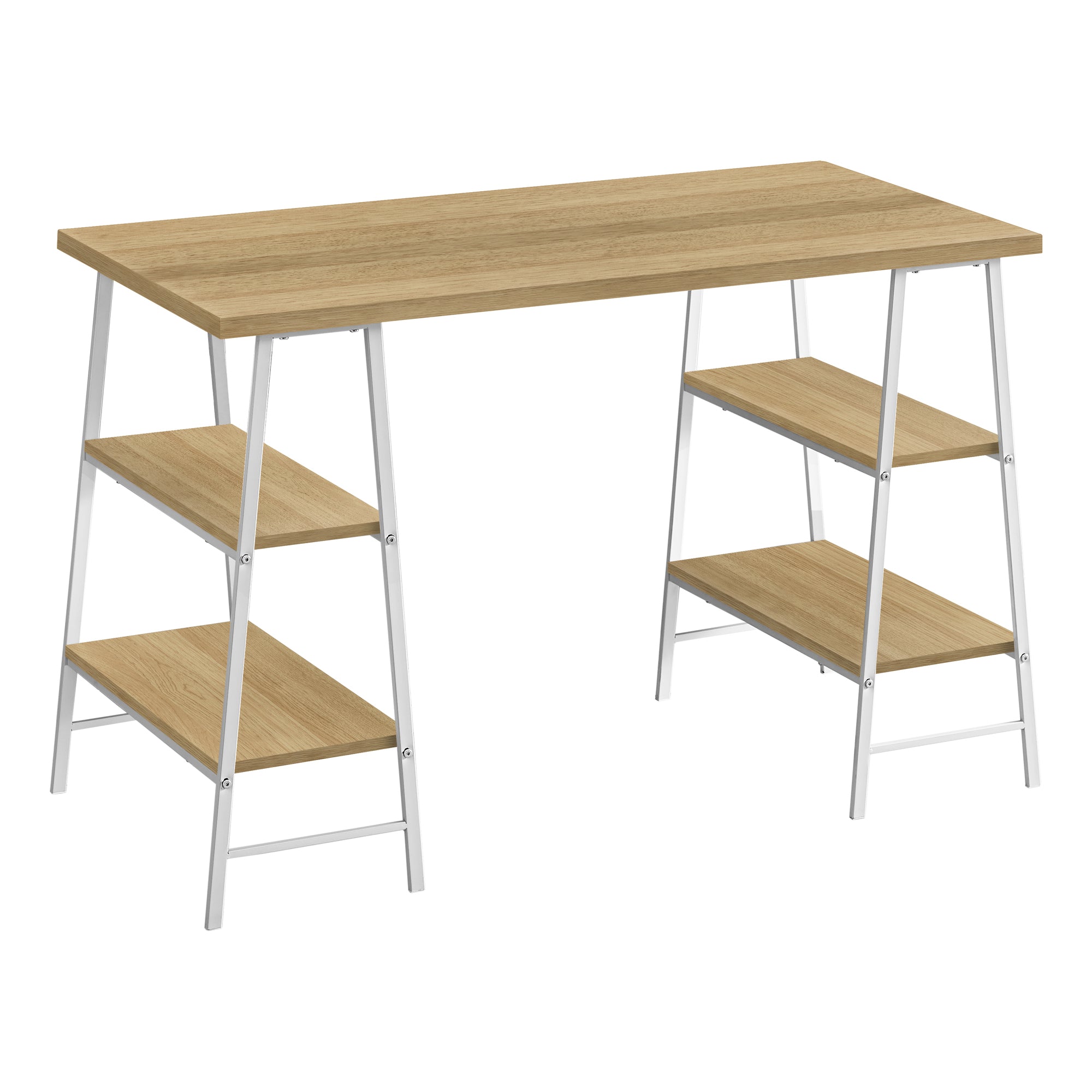 COMPUTER DESK - 48"L / WHITE / WHITE METAL