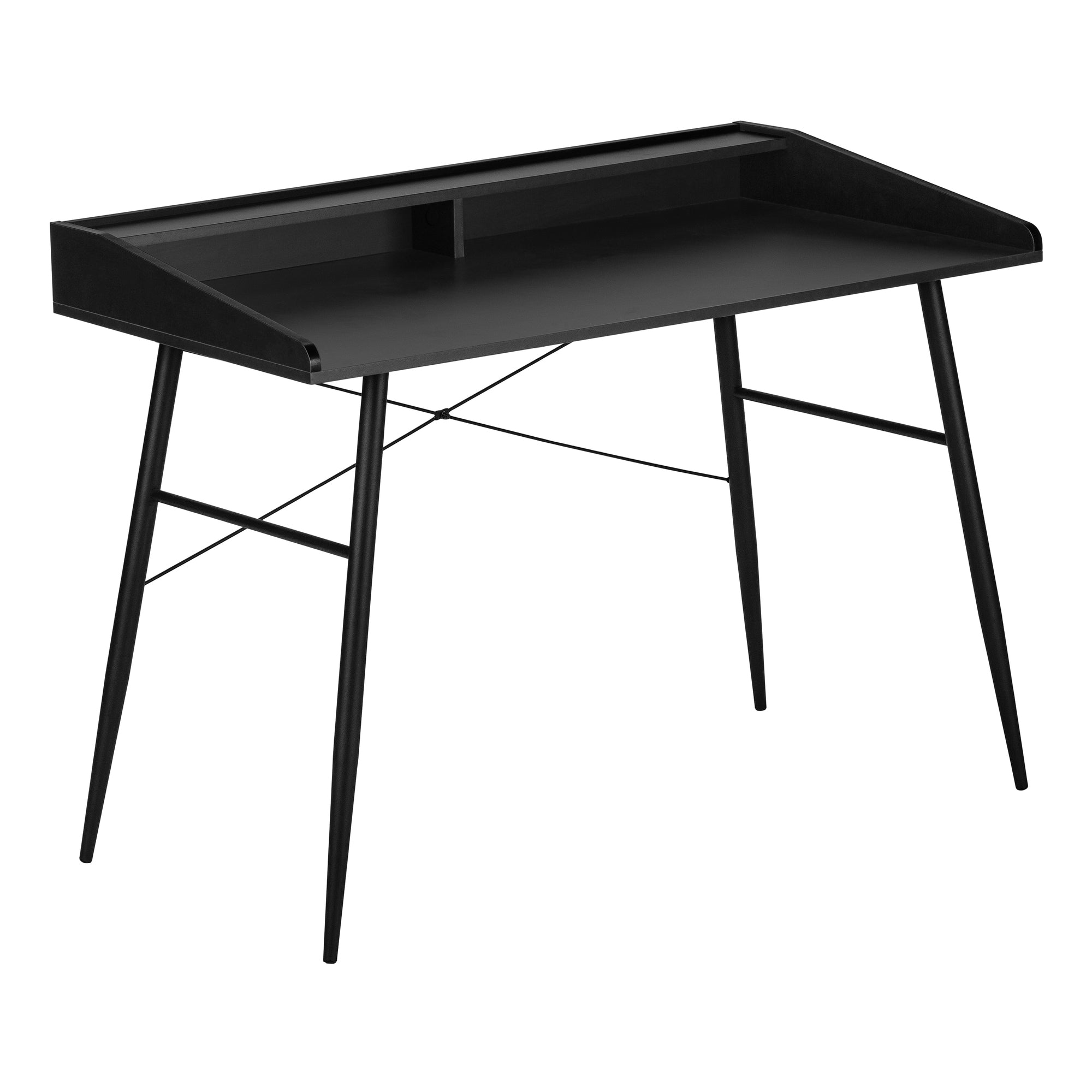 COMPUTER DESK - 48"L / NATURAL / WHITE METAL