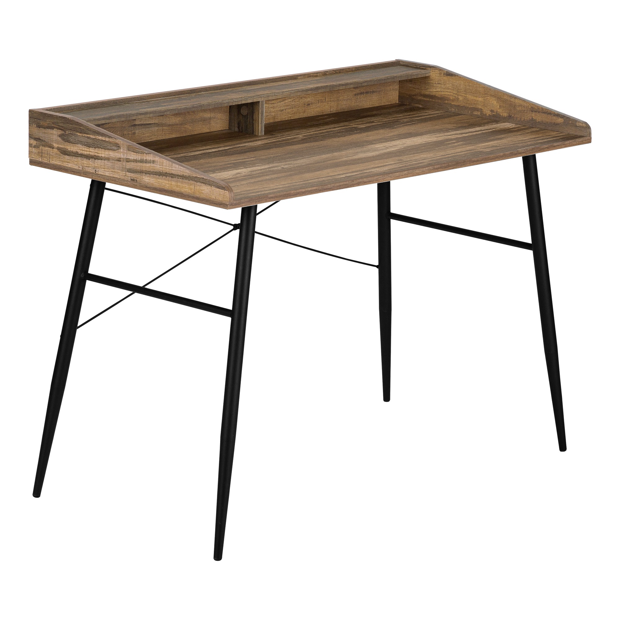 COMPUTER DESK - 48"L / NATURAL / WHITE METAL