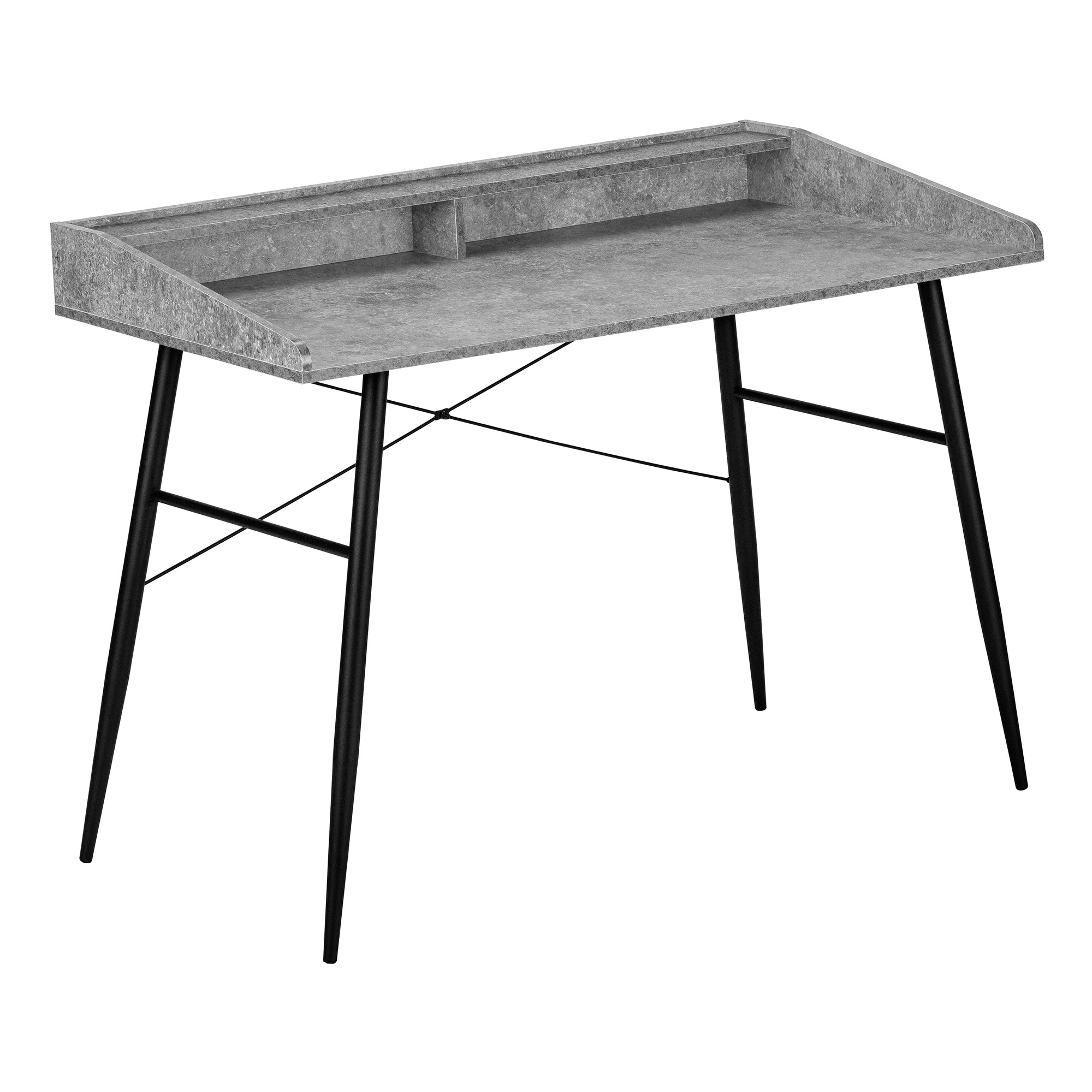 COMPUTER DESK - 48"L / NATURAL / WHITE METAL