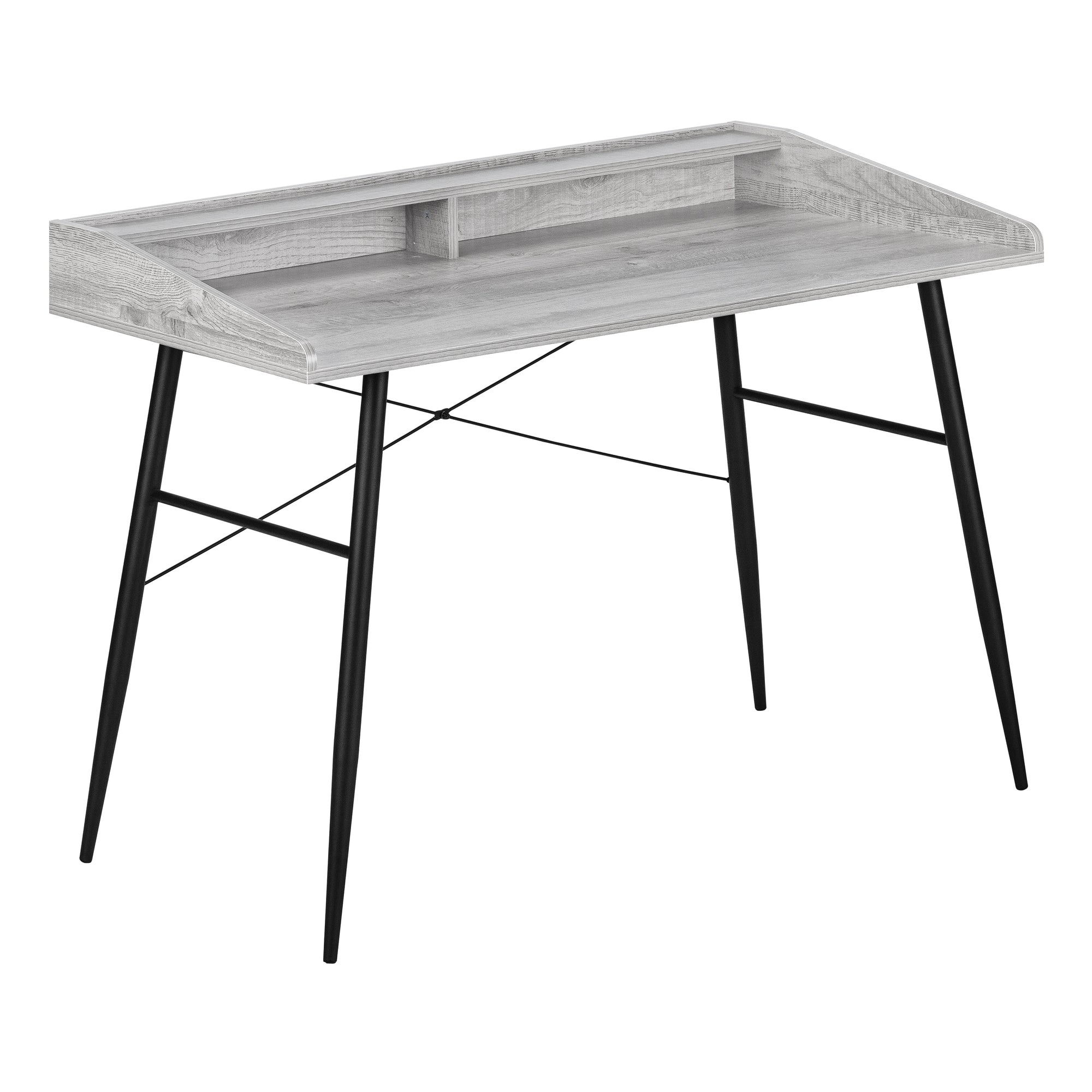 COMPUTER DESK - 48"L / NATURAL / WHITE METAL