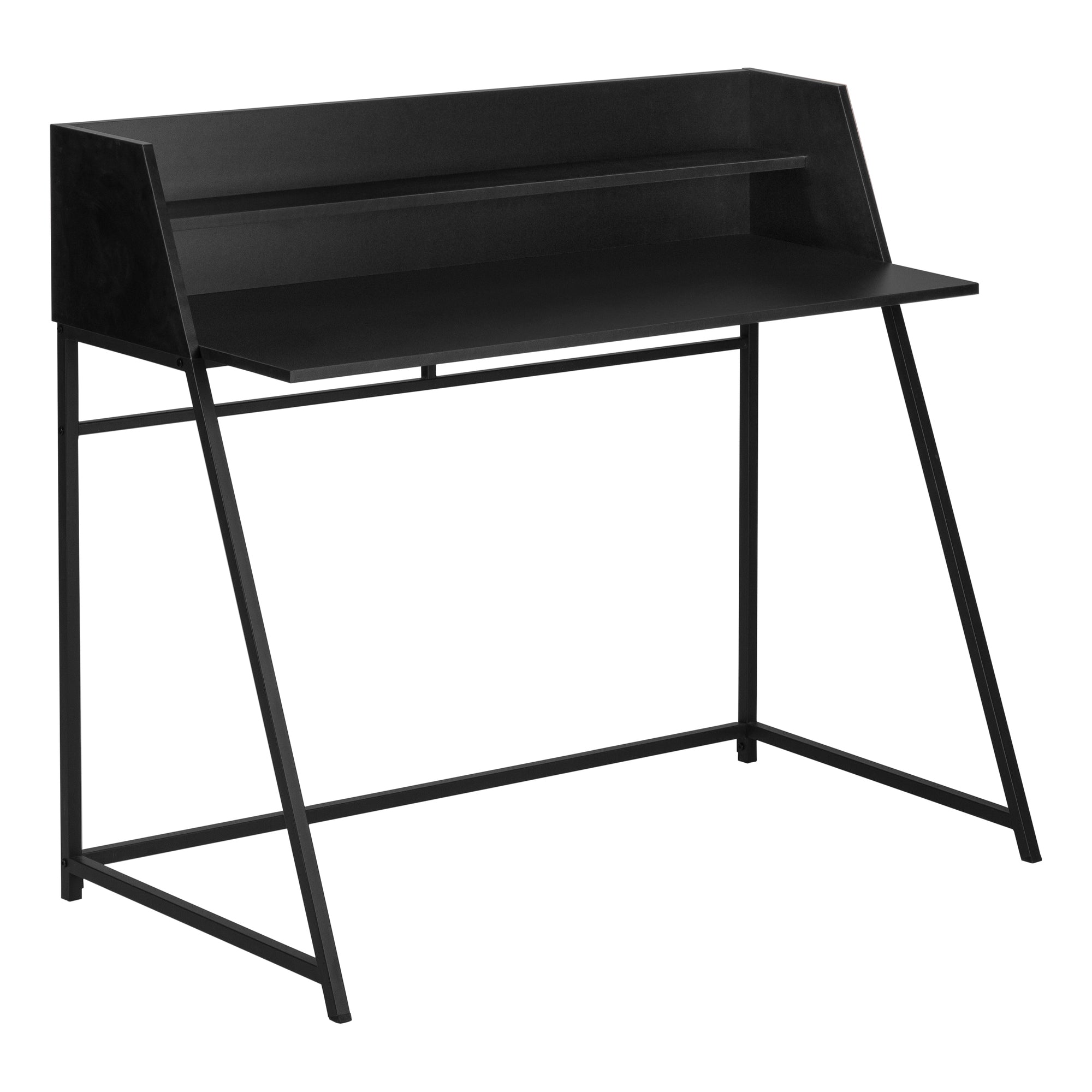 COMPUTER DESK - 48"L / NATURAL / WHITE METAL