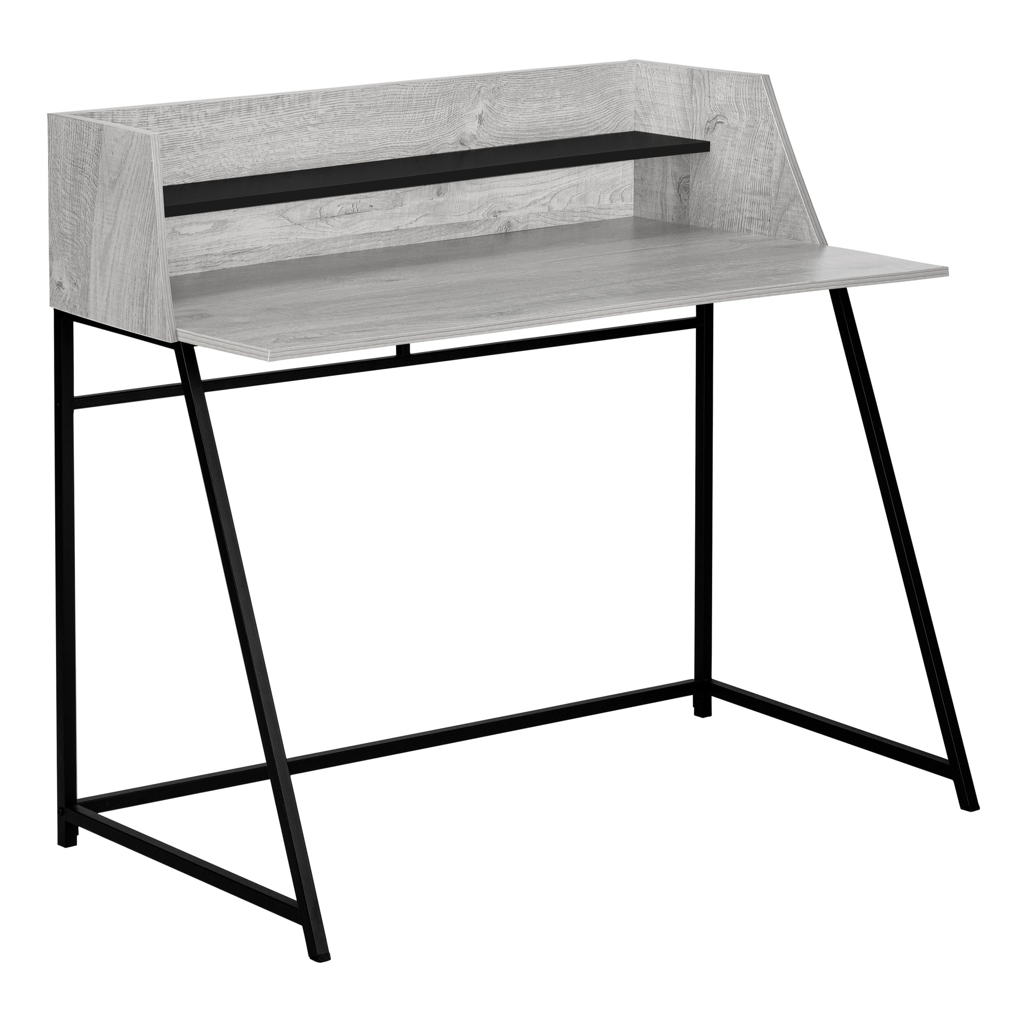 COMPUTER DESK - 48"L / NATURAL / WHITE METAL