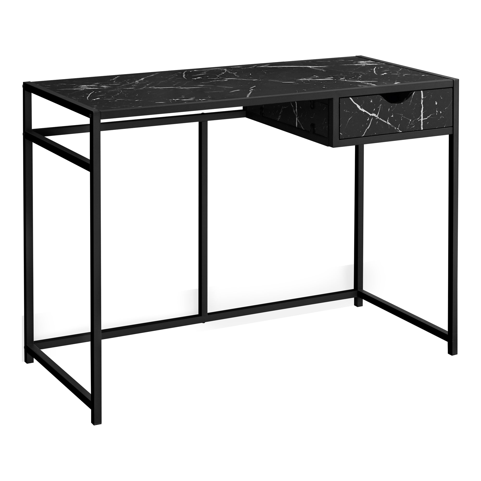COMPUTER DESK - 42"L / GREY / DARK GREY METAL