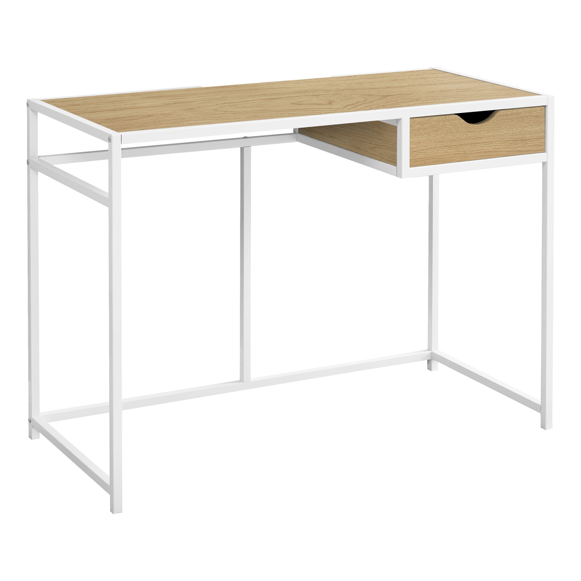 COMPUTER DESK - 42"L / GREY / DARK GREY METAL