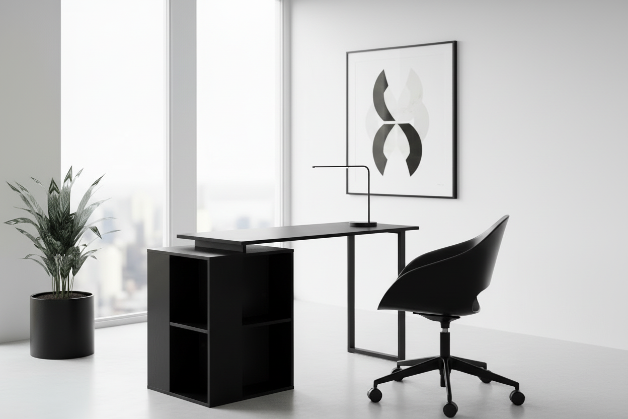 COMPUTER DESK - 55"L / WHITE LEFT OR RIGHT FACING