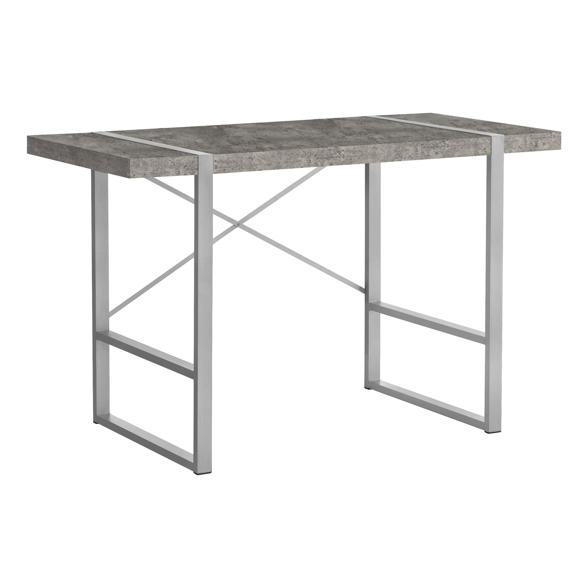 COMPUTER DESK - 48"L / DARK TAUPE / BLACK METAL
