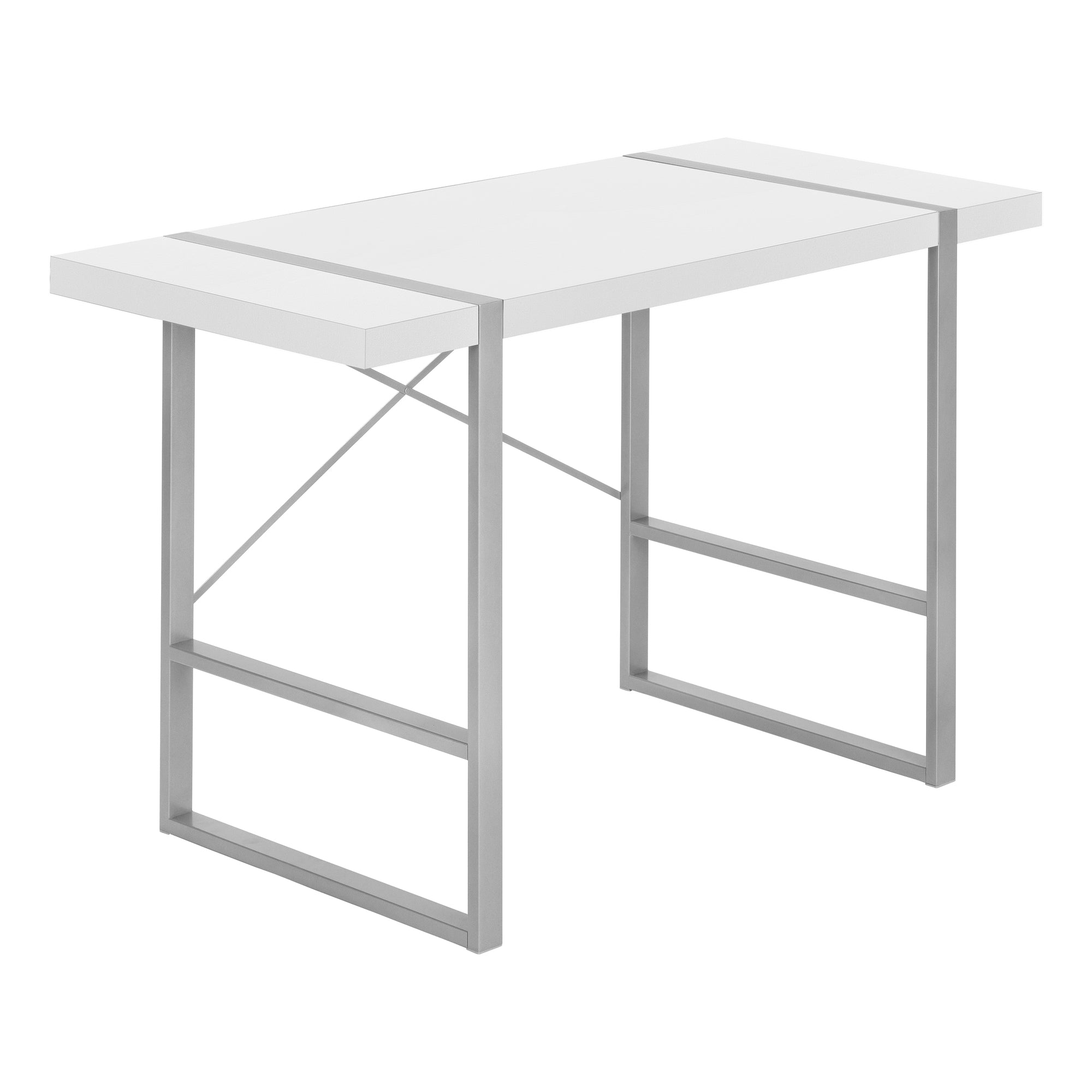 COMPUTER DESK - 48"L / DARK TAUPE / BLACK METAL