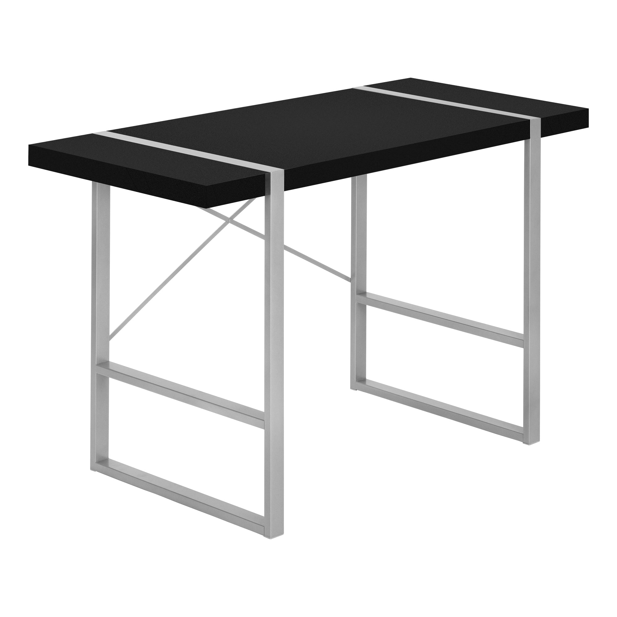 COMPUTER DESK - 48"L / DARK TAUPE / BLACK METAL