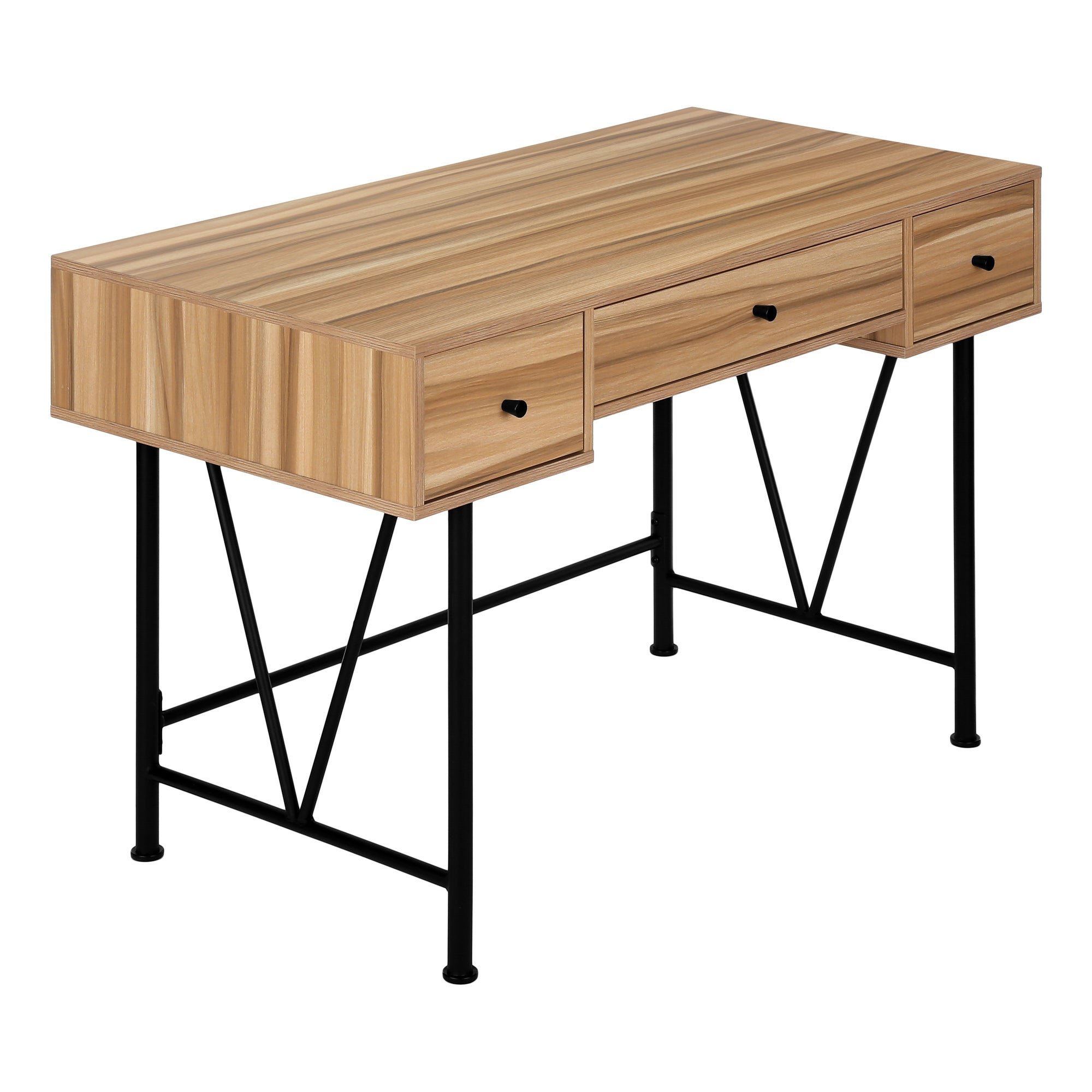 COMPUTER DESK - 48"L / WALNUT / BLACK METAL