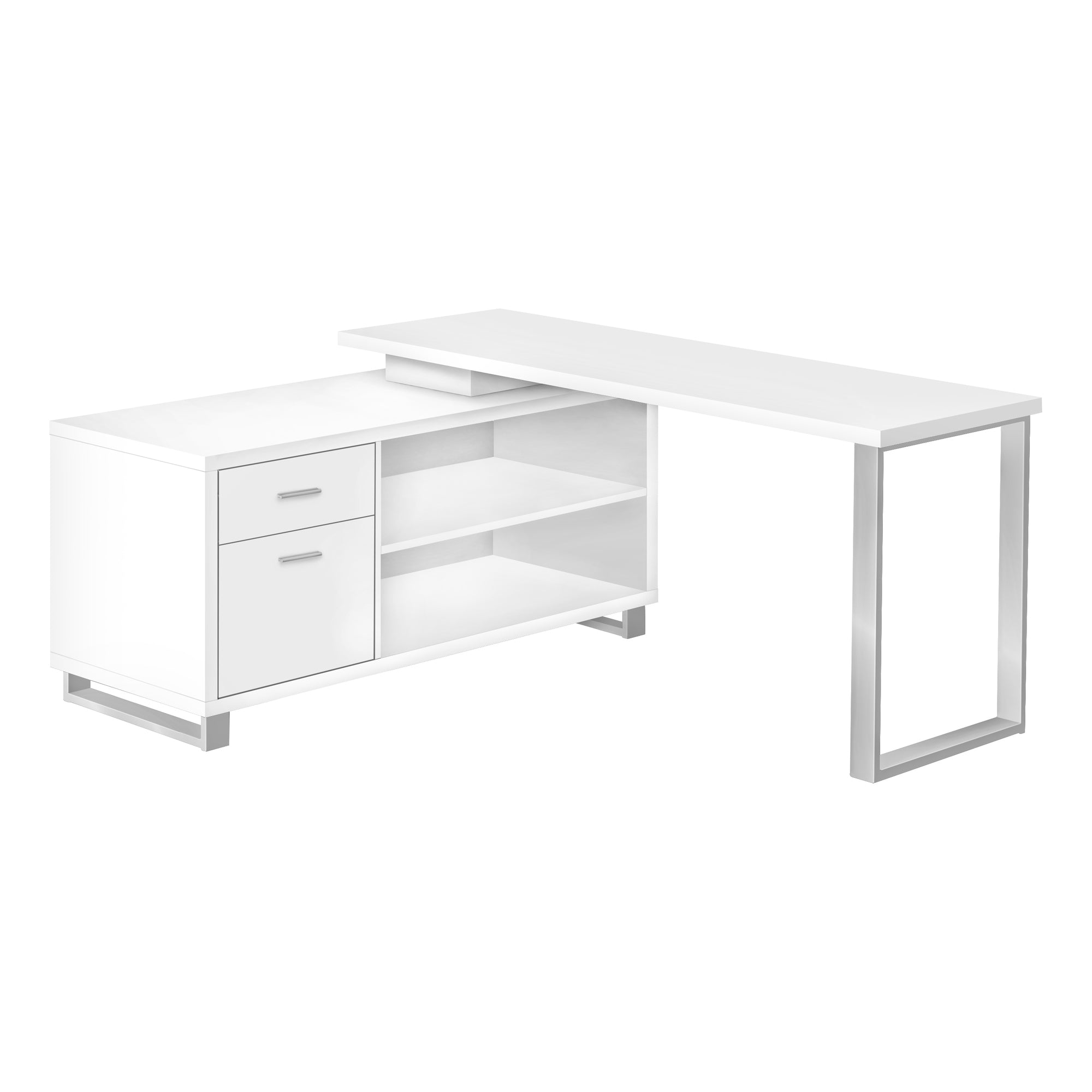 COMPUTER DESK - 72"L ESPRESSO / BLACK EXECUTIVE CORNER