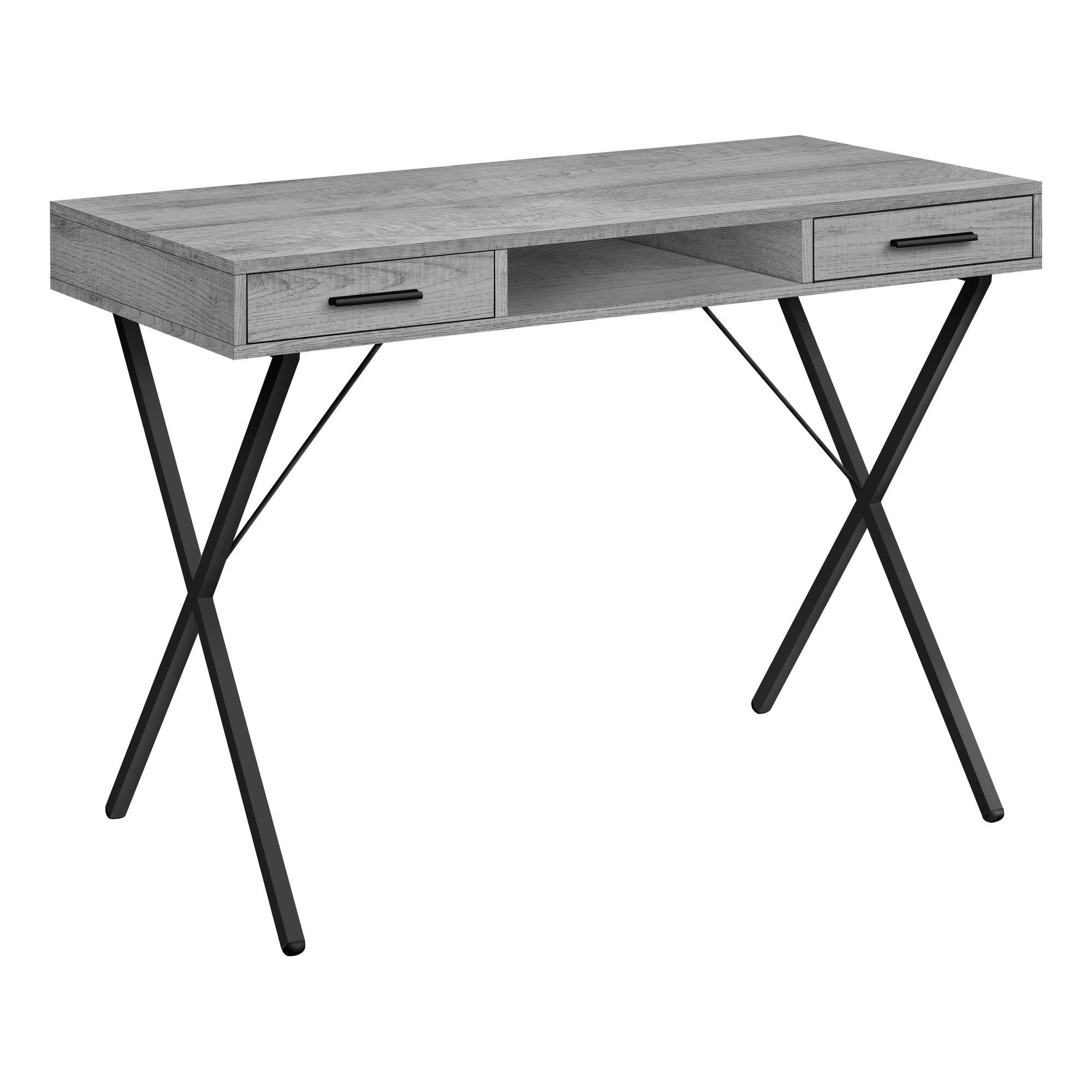 COMPUTER DESK - 42"L / WHITE / BLACK METAL
