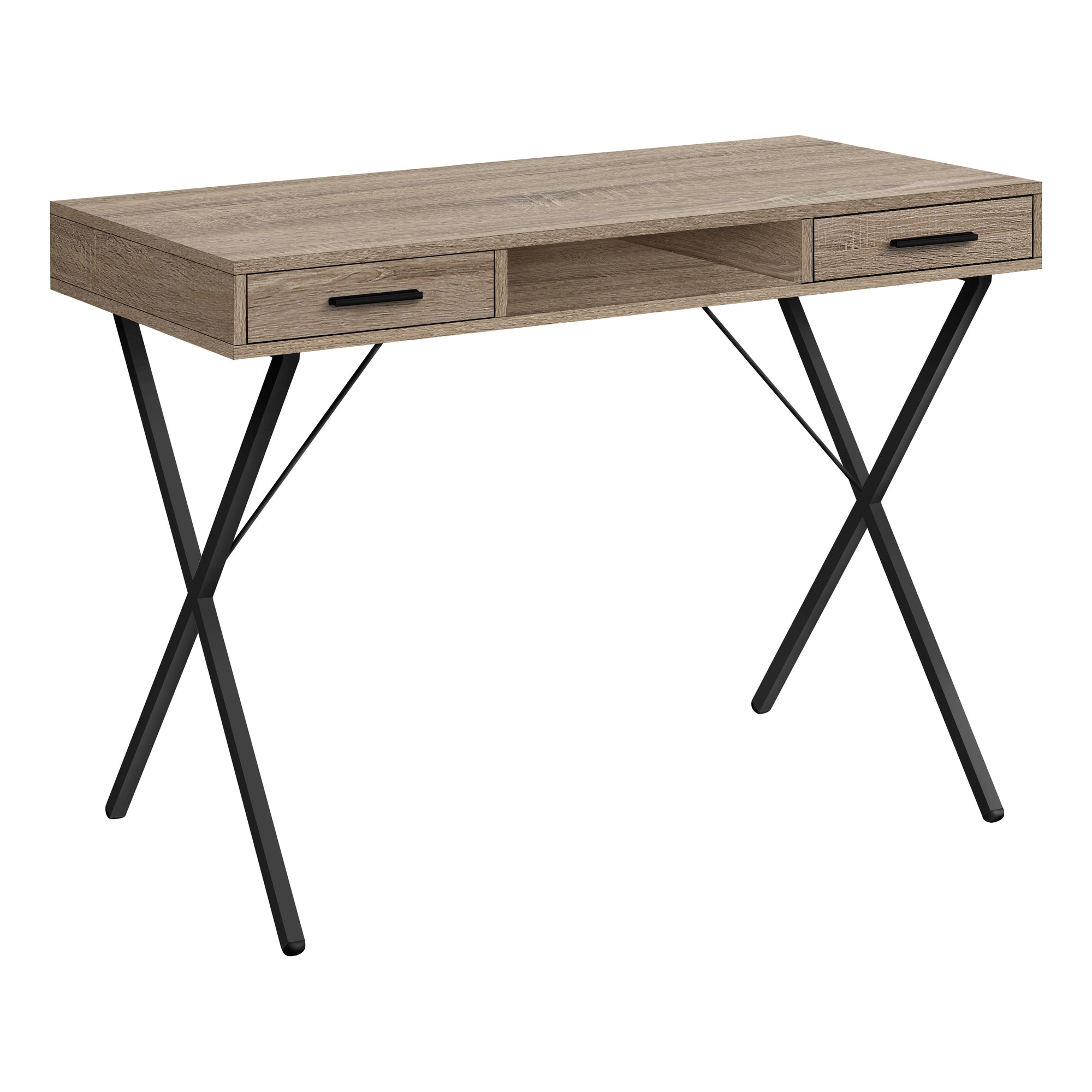 COMPUTER DESK - 42"L / WHITE / BLACK METAL