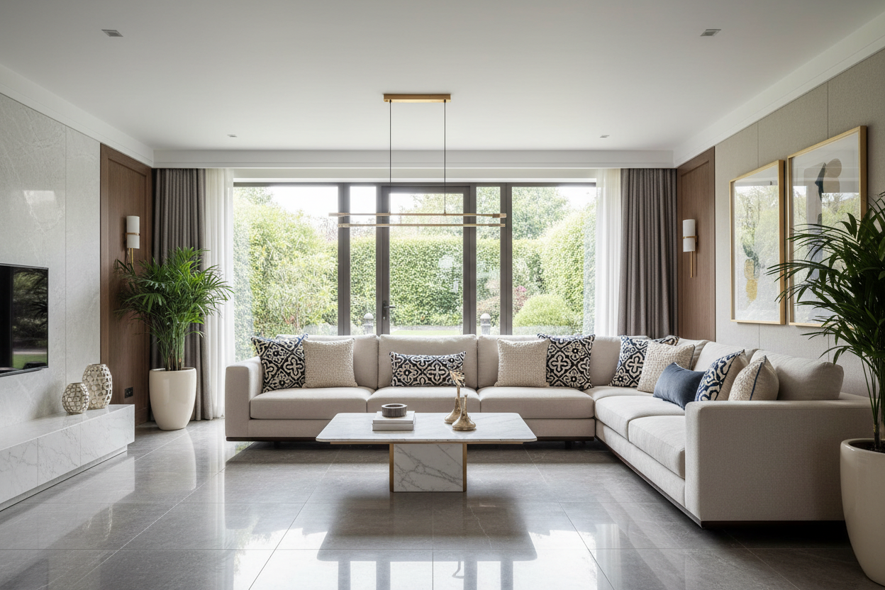 COUSSIN - 18"X 18" / MOTIF TAUPE FONCÉ / 1PC