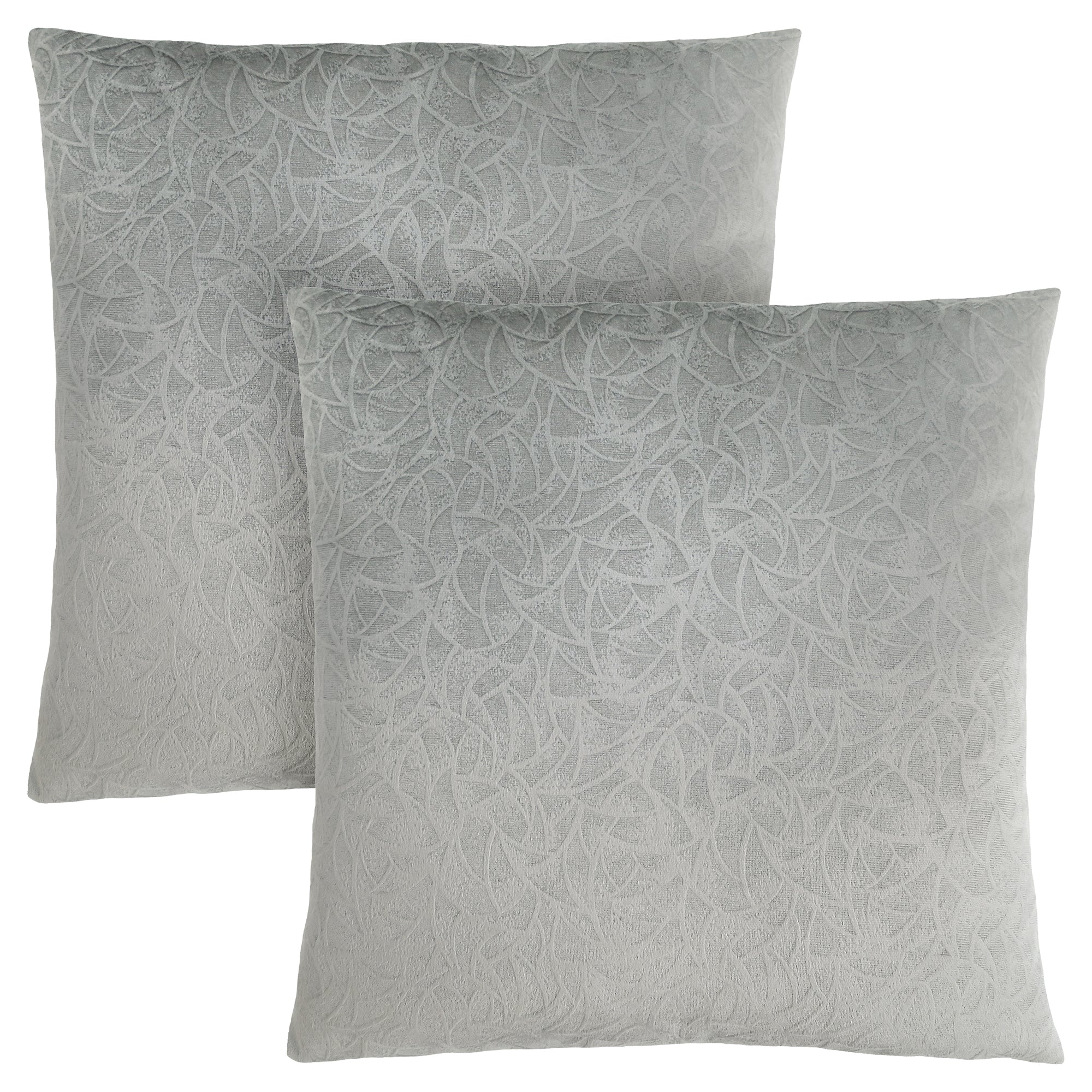 PILLOW - 18"X 18" / TAUPE FLORAL VELVET / 2PCS