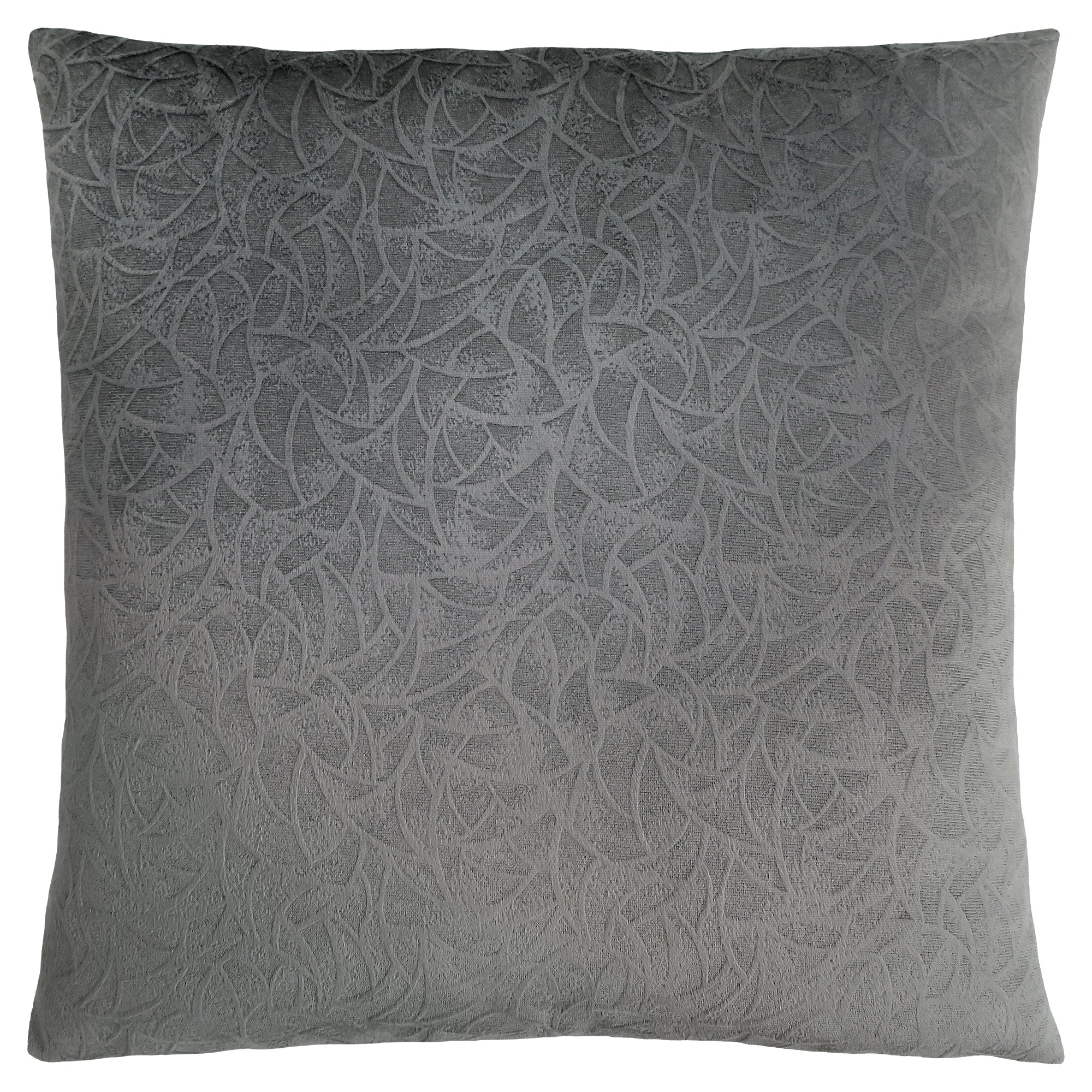 PILLOW - 18"X 18" / TAUPE FLORAL VELVET / 1PC