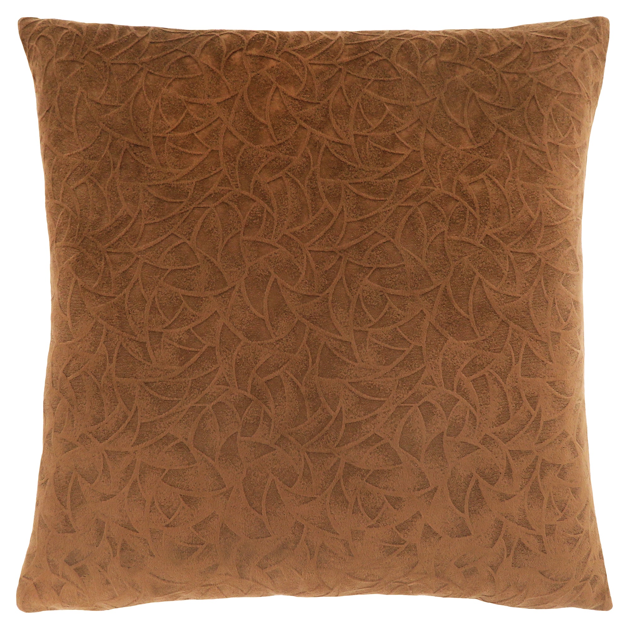 PILLOW - 18"X 18" / TAUPE FLORAL VELVET / 1PC