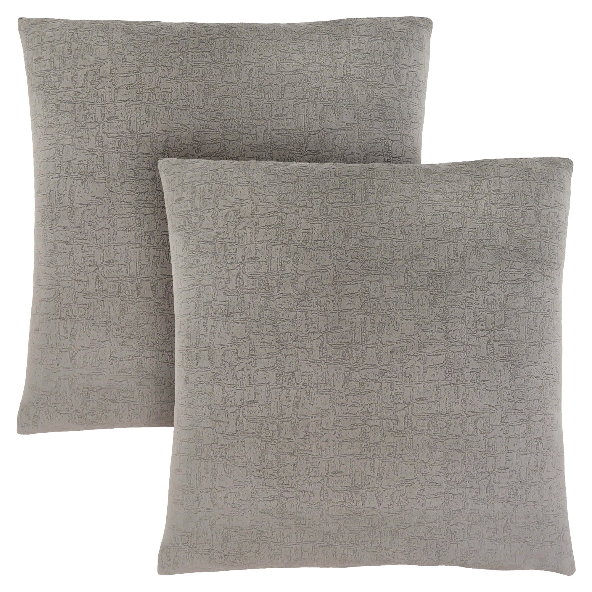 COUSSIN - 18"X 18" / VELOURS MOSAÏQUE TAUPE / 2 PIÈCES