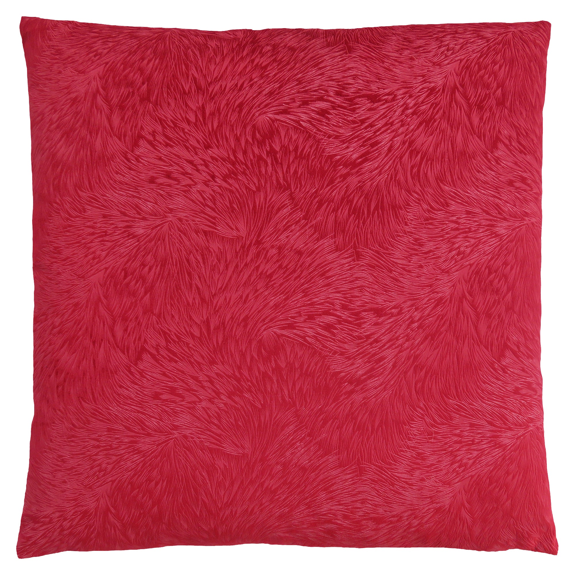 PILLOW - 18"X 18" / LIGHT TAUPE FEATHERED VELVET / 1PC