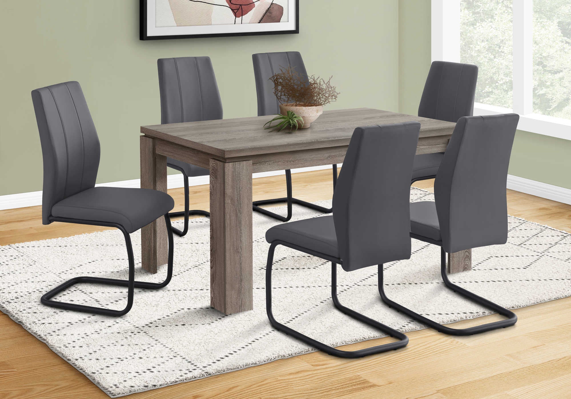 DINING TABLE - 36"X 60" / DARK TAUPE