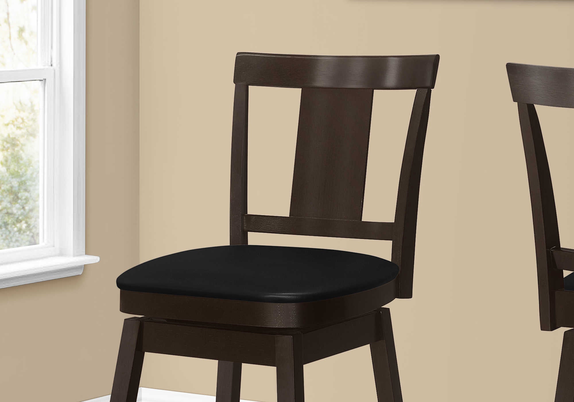 TABOURET DE BAR - 2 PIÈCES / 44"H / ESPRESSO / HAUTEUR DE BAR PIVOTANTE