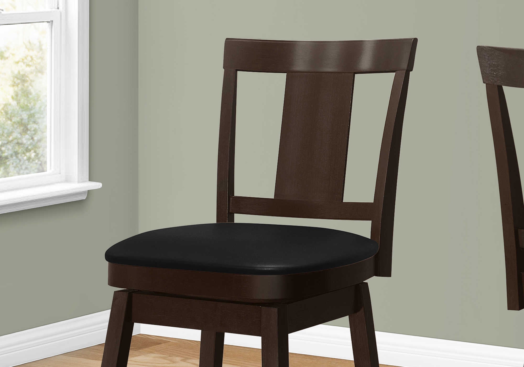 TABOURET DE BAR - 2 PIÈCES / 39"H / ESPRESSO / HAUTEUR DE COMPTOIR PIVOTANTE