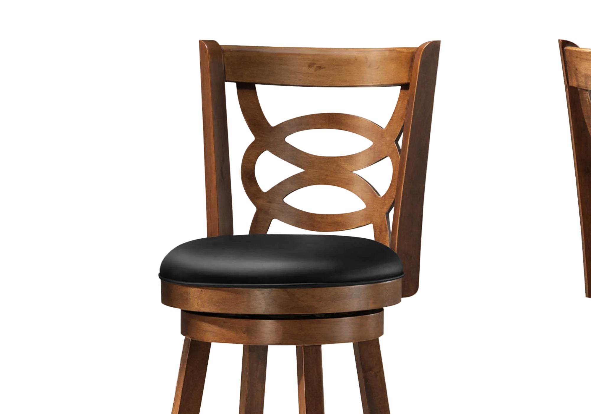 BARSTOOL - 2PCS / 42"H / SWIVEL / DARK OAK BAR HEIGHT