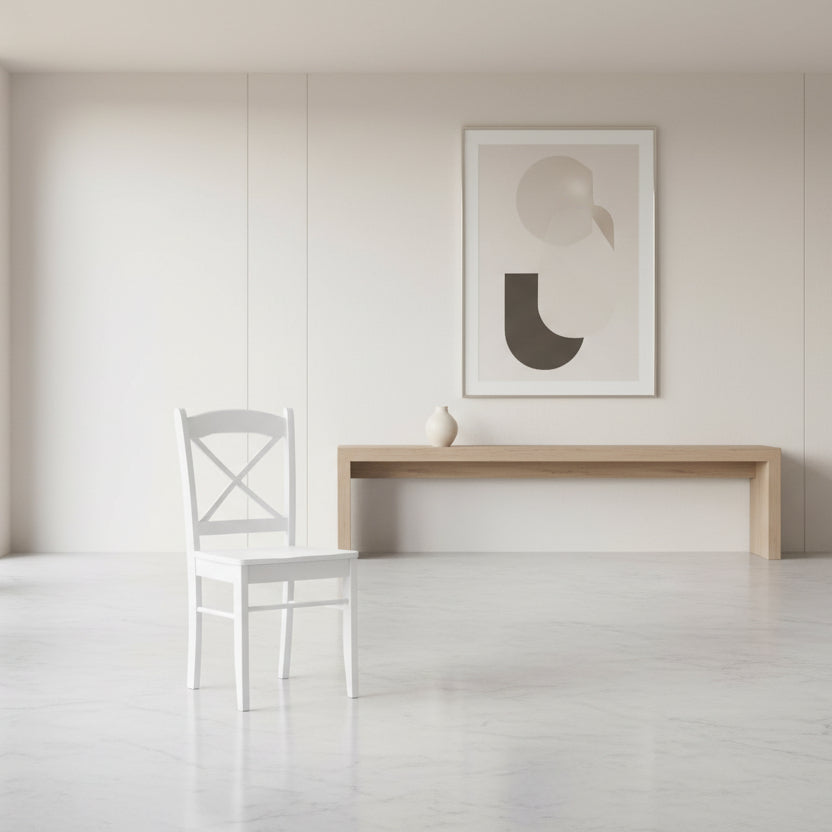 CHAISES DE SALLE À MANGER - 2 PIÈCES / 36"H BLANC