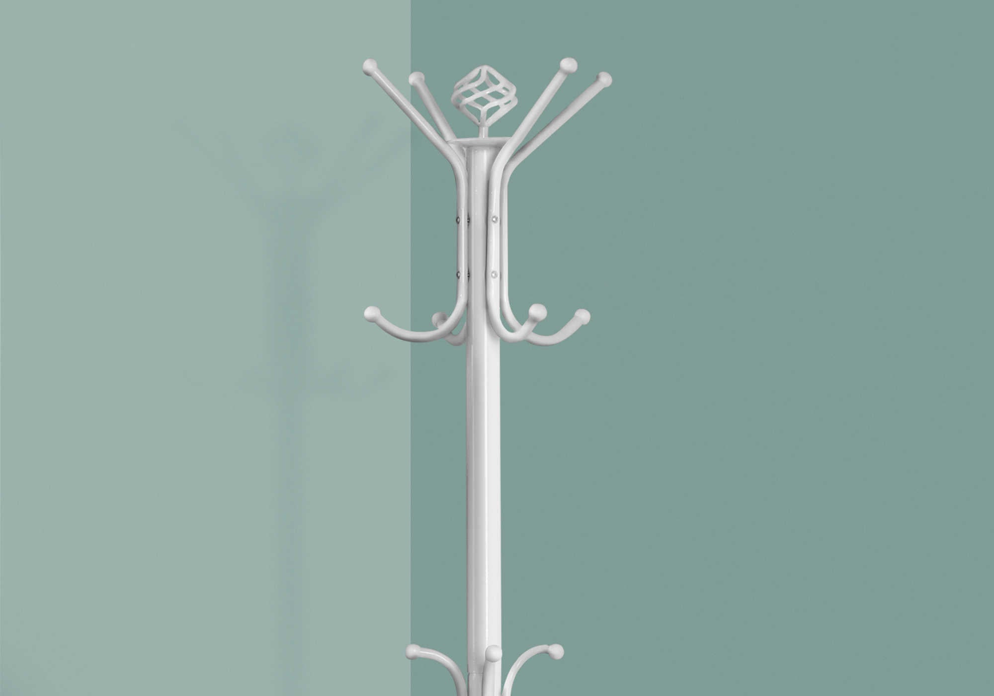 COAT RACK - 70"H / WHITE METAL