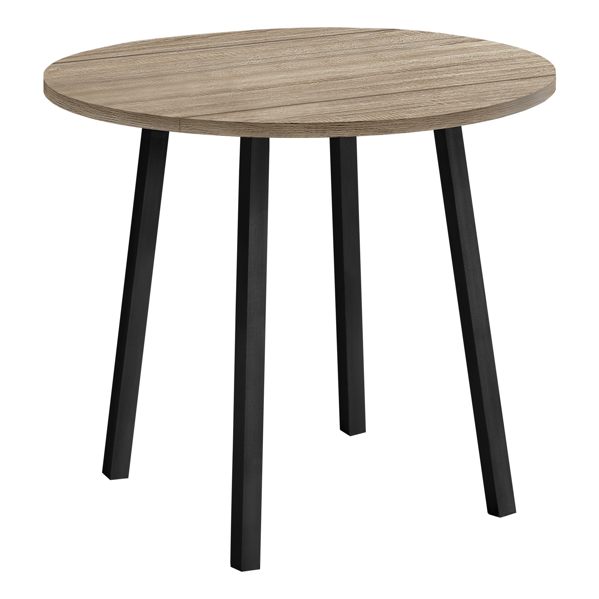 ENSEMBLE DE SALLE À MANGER - ENSEMBLE 3 PIÈCES / PLATEAU TAUPE FONCÉ / MÉTAL NOIR