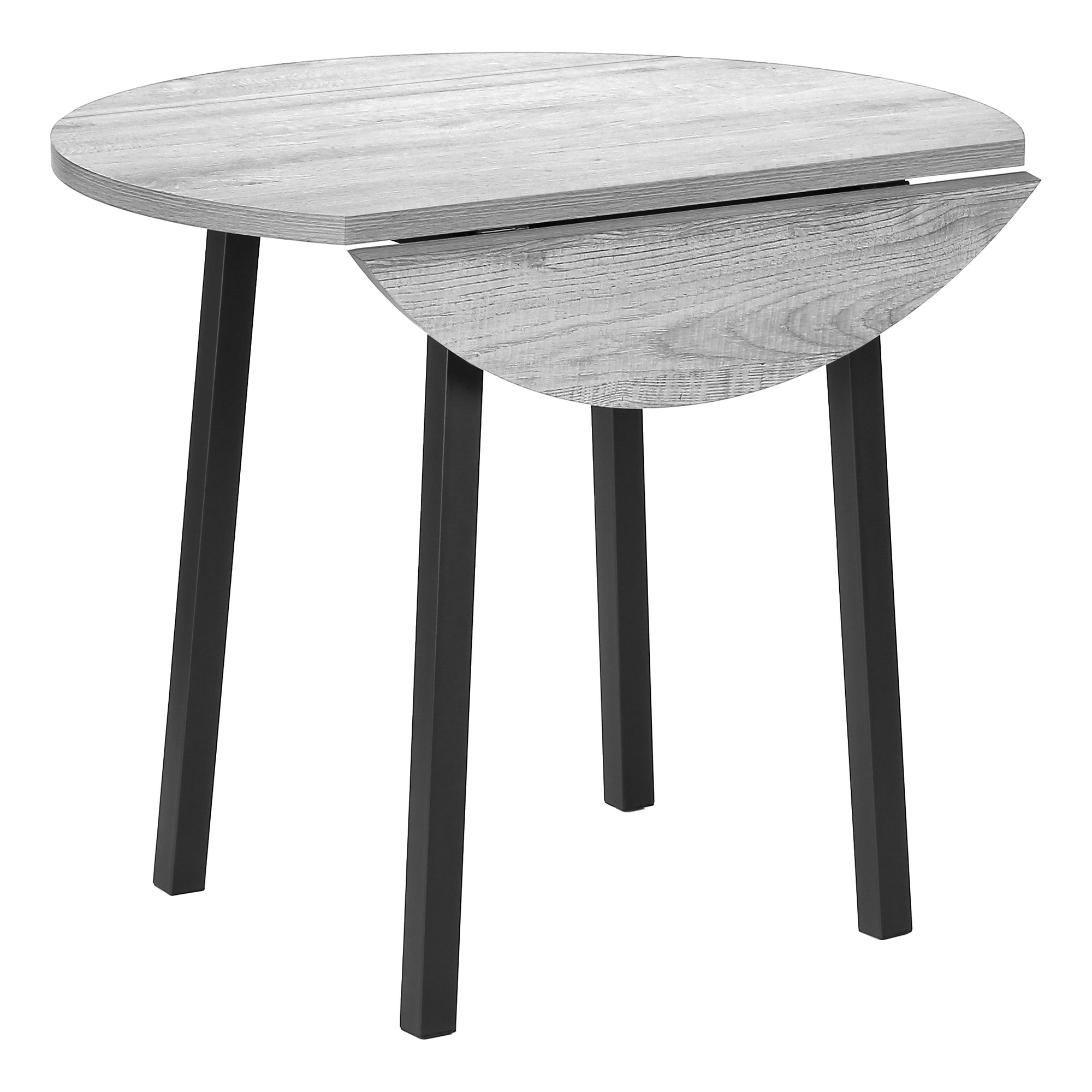 ENSEMBLE DE SALLE À MANGER - ENSEMBLE 3 PIÈCES / PLATEAU TAUPE FONCÉ / MÉTAL NOIR