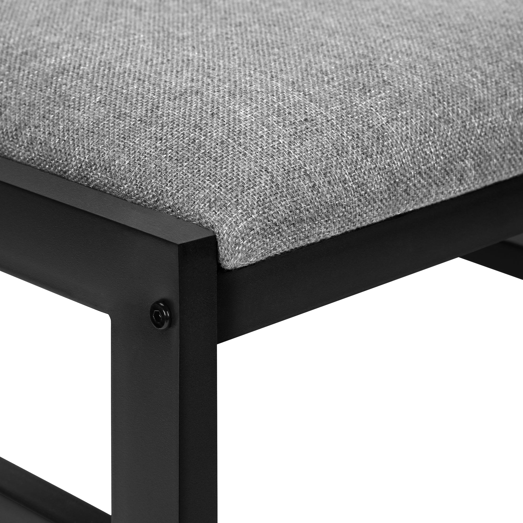 ENSEMBLE DE SALLE À MANGER - ENSEMBLE 3 PIÈCES / PLATEAU TAUPE FONCÉ / MÉTAL NOIR