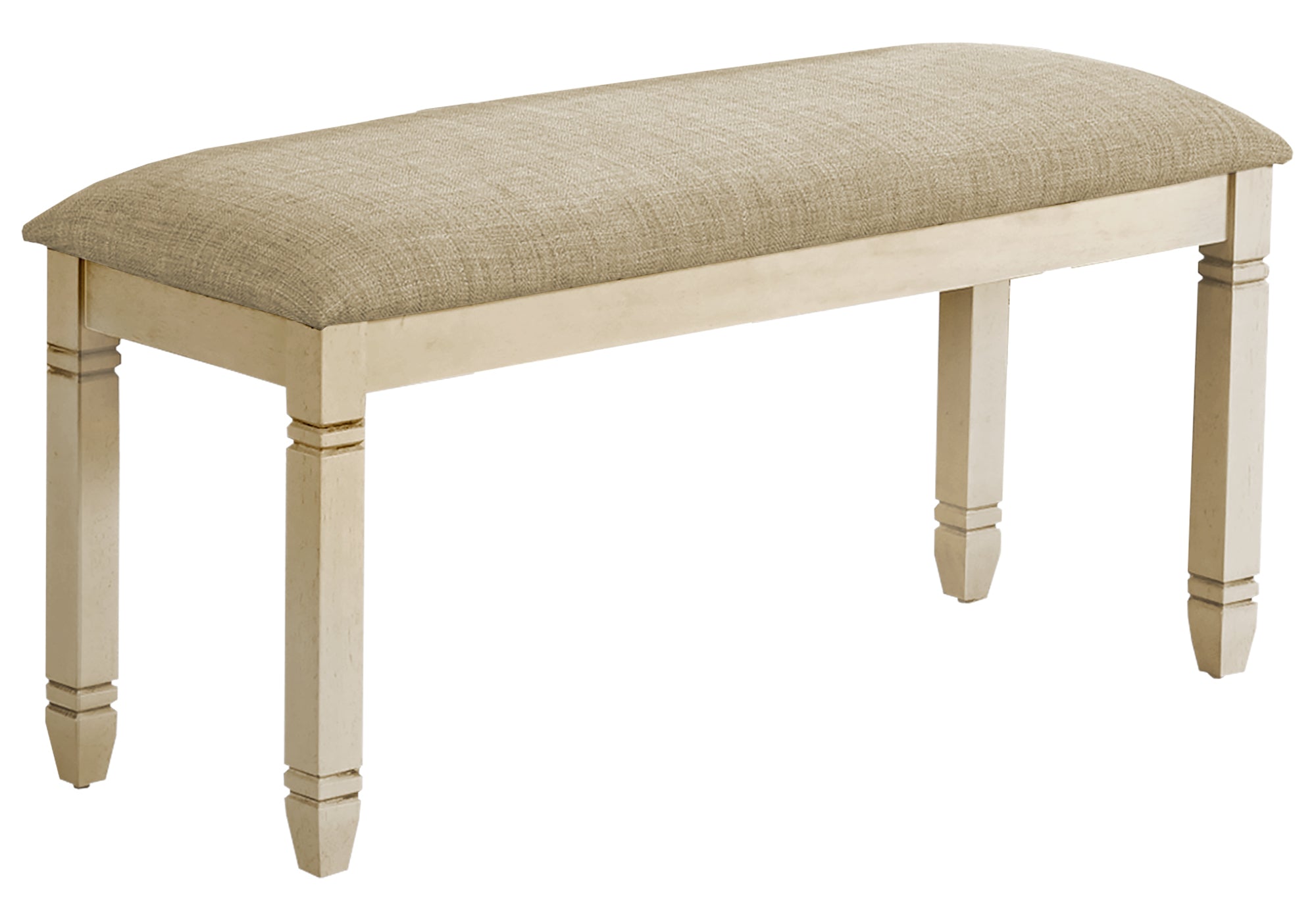 BANC - 41"L / TISSU GRIS REMBOURRÉ