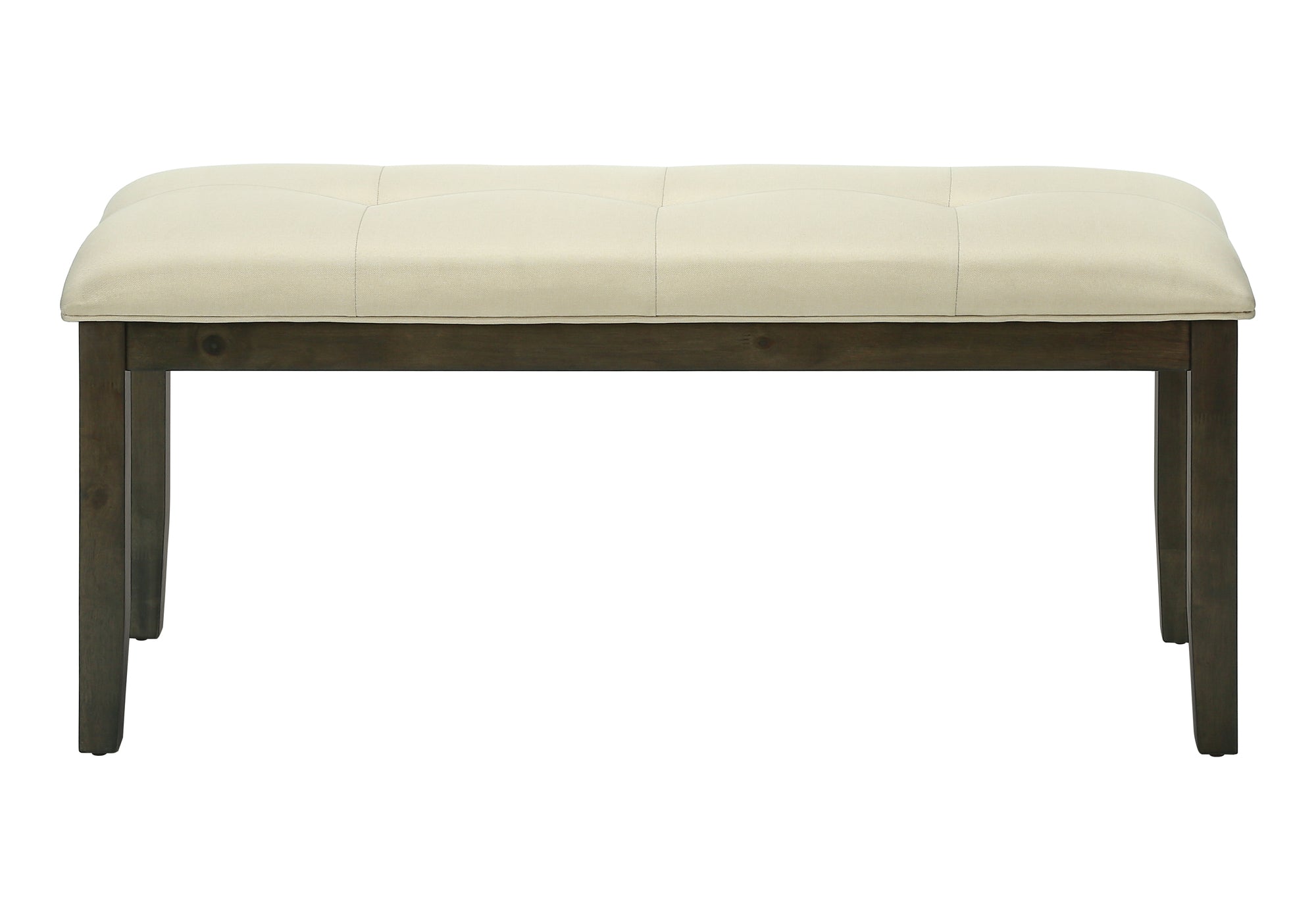 BANC - 44"L / SIÈGE EN TISSU GRIS / CRÈME