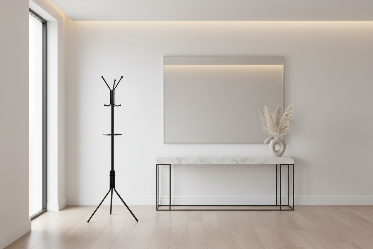 COAT RACK - 68"H / BLACK METAL