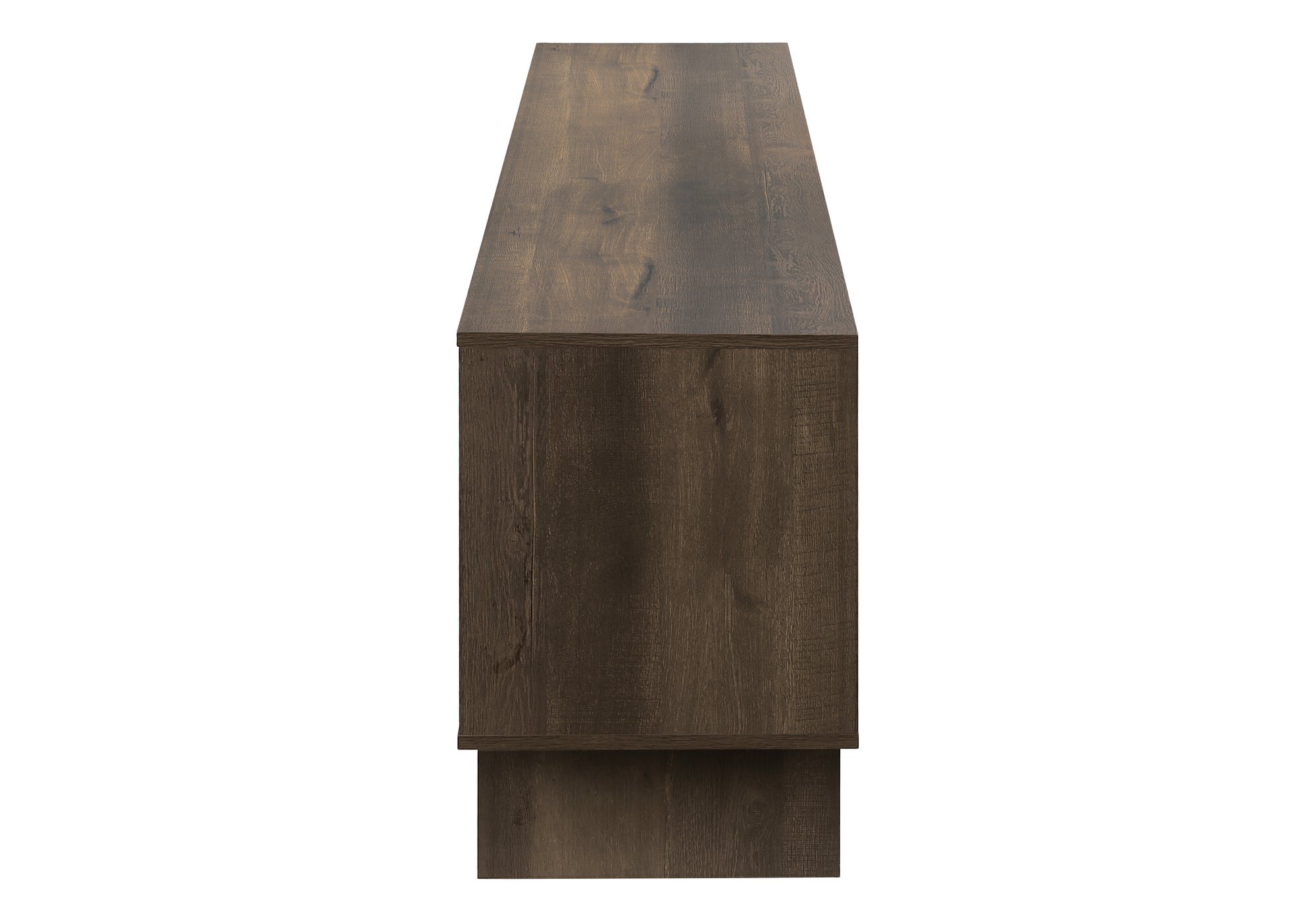 TV STAND - 72"L / DARK BROWN WOOD-LOOK WITH STORAGE