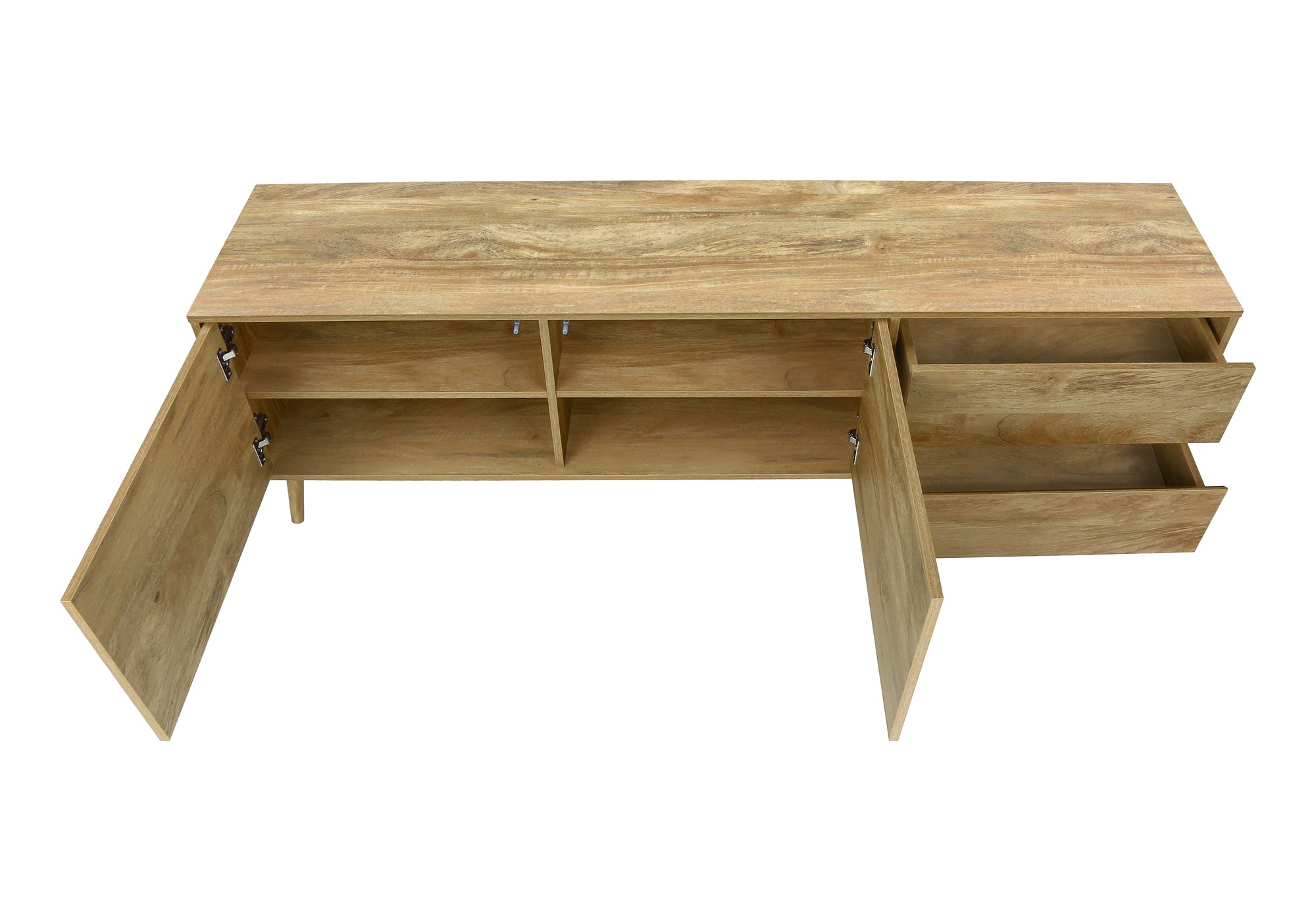 TV STAND - 72"L / WALNUT WITH STORAGE