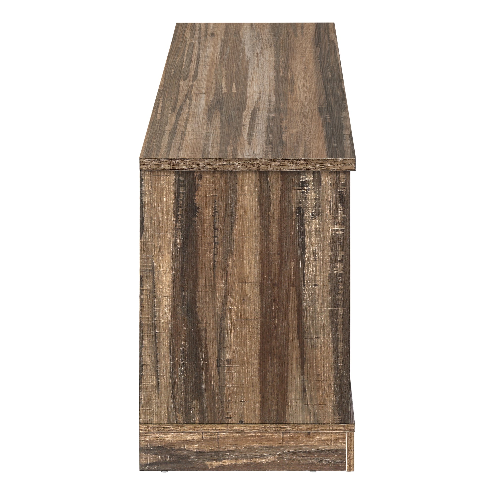 MEUBLE TV - 60" L / ASPECT RÉCUPÉRÉ BRUN / 2 PORTES COULISSANTES