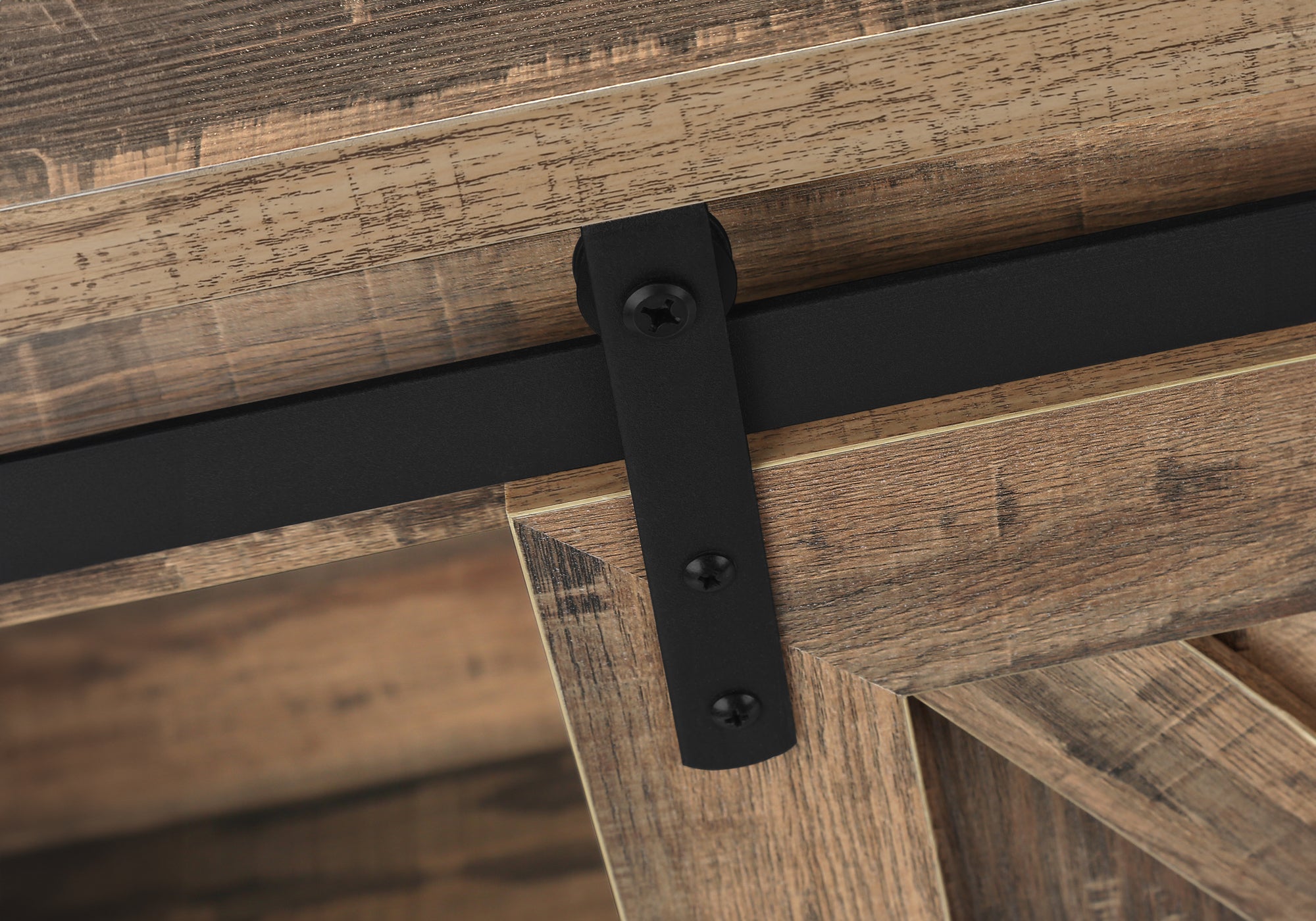 MEUBLE TV - 60" L / ASPECT RÉCUPÉRÉ BRUN / 2 PORTES COULISSANTES