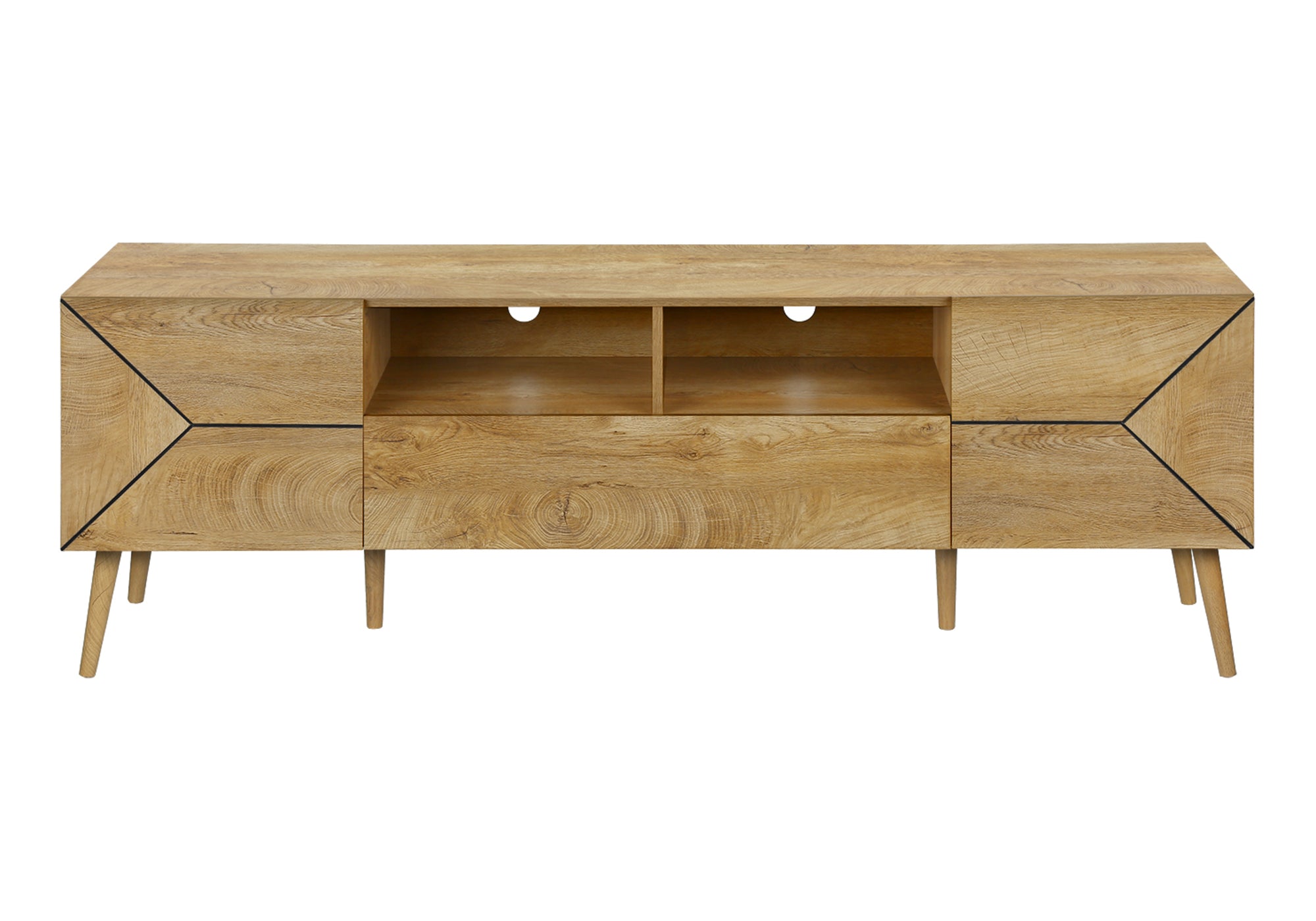 MEUBLE TV - 72"L / NOYER AVEC RANGEMENT