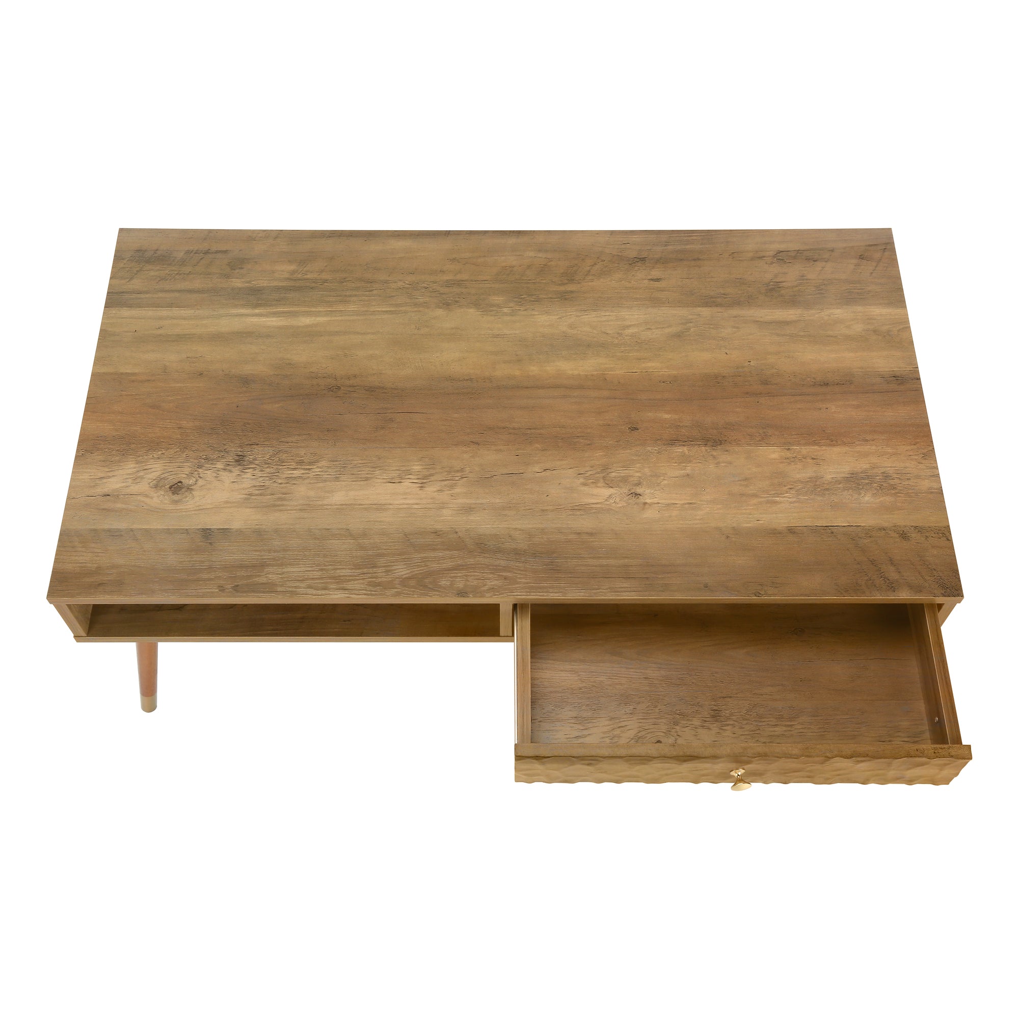 TABLE BASSE - NOYER MID-CENTURY AVEC UN TIROIR
