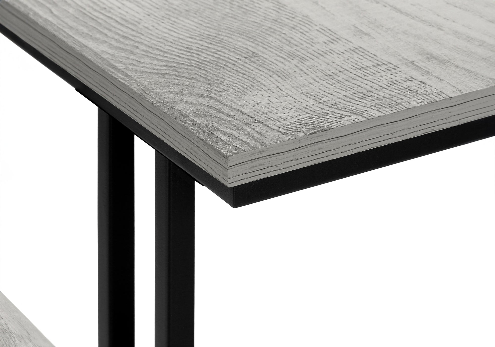 ACCENT TABLE - 48"L / GREY / BLACK METAL HALL CONSOLE